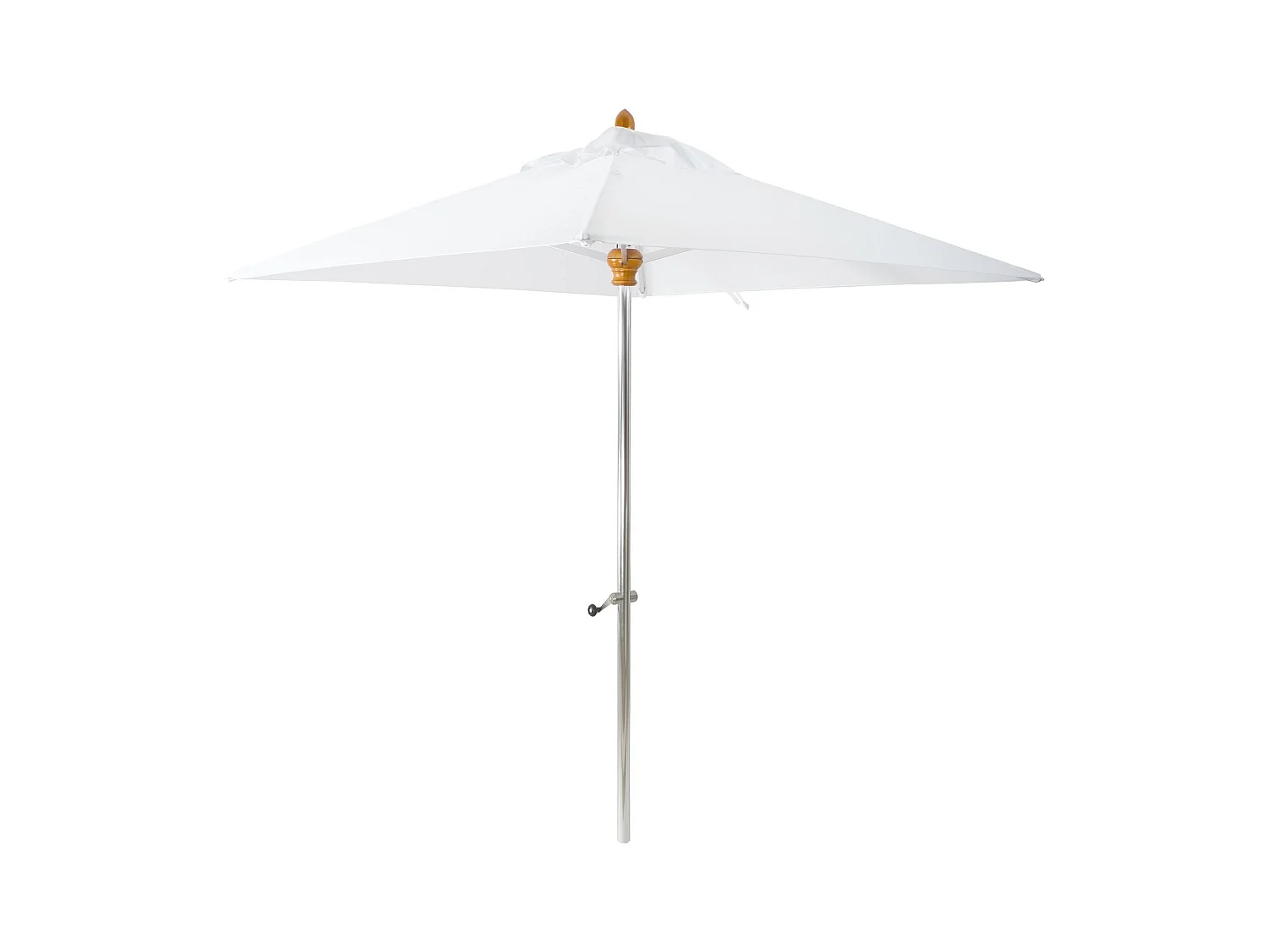Now's Home - Parasol En Aluminium Et Toile Blanc 200cm