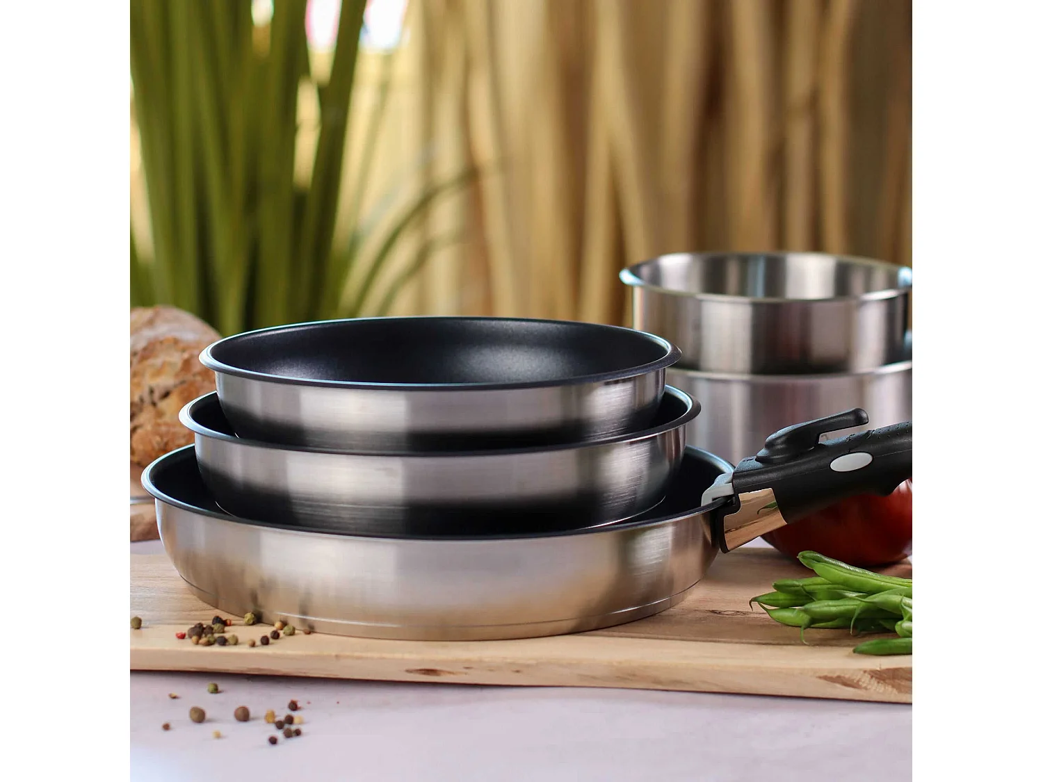 Menastyl - Set 6 Pieces Iris En Acier Inoxydable