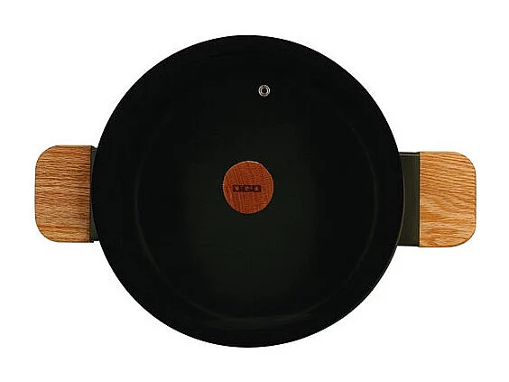 Ogo Living - Faitout Ector 24cm En Aluminium Kaki Avec Manche En Bois