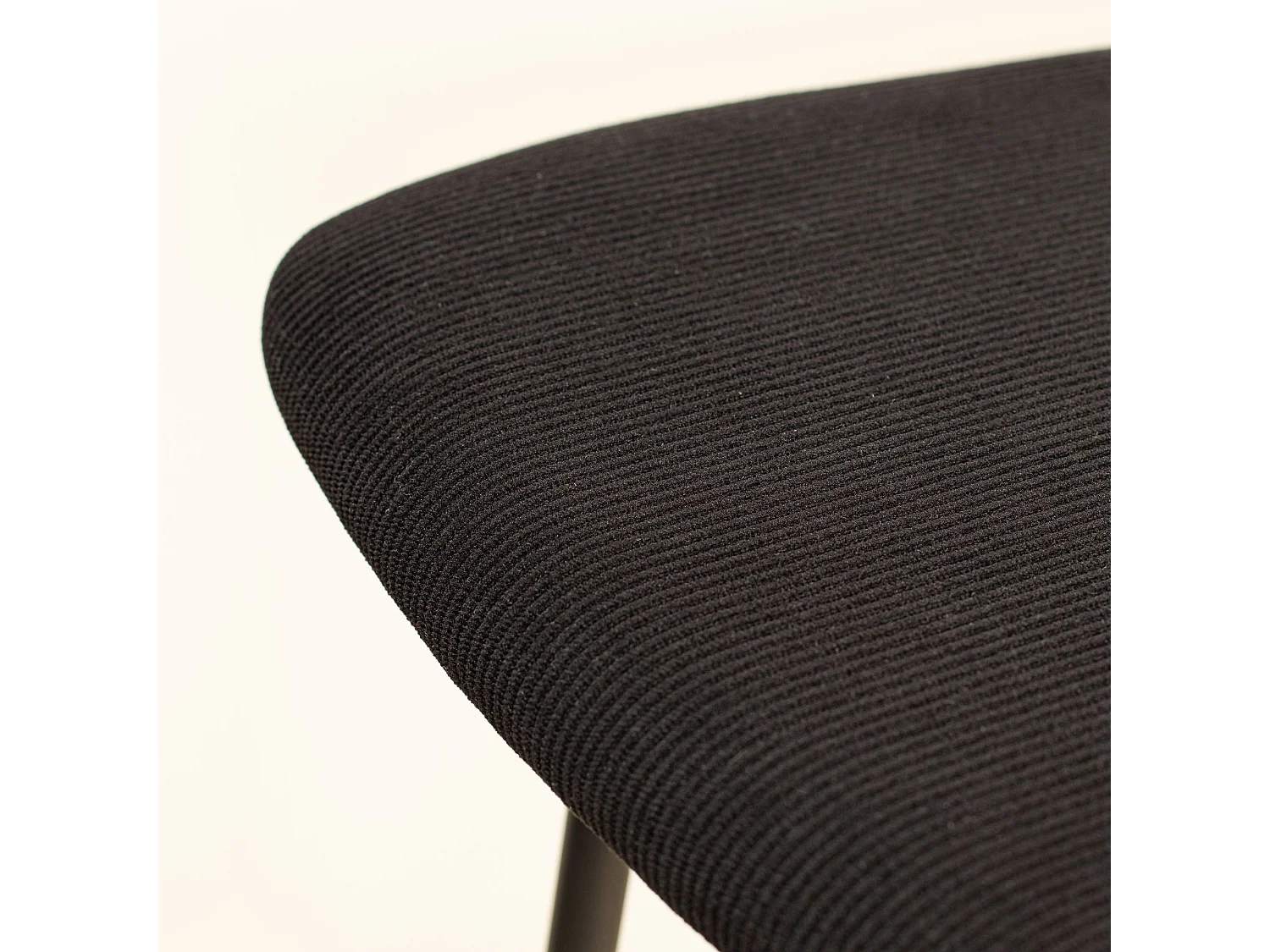 Now's Home - Lot De 2 Chaises De Bar En Bois Et Velours Noir