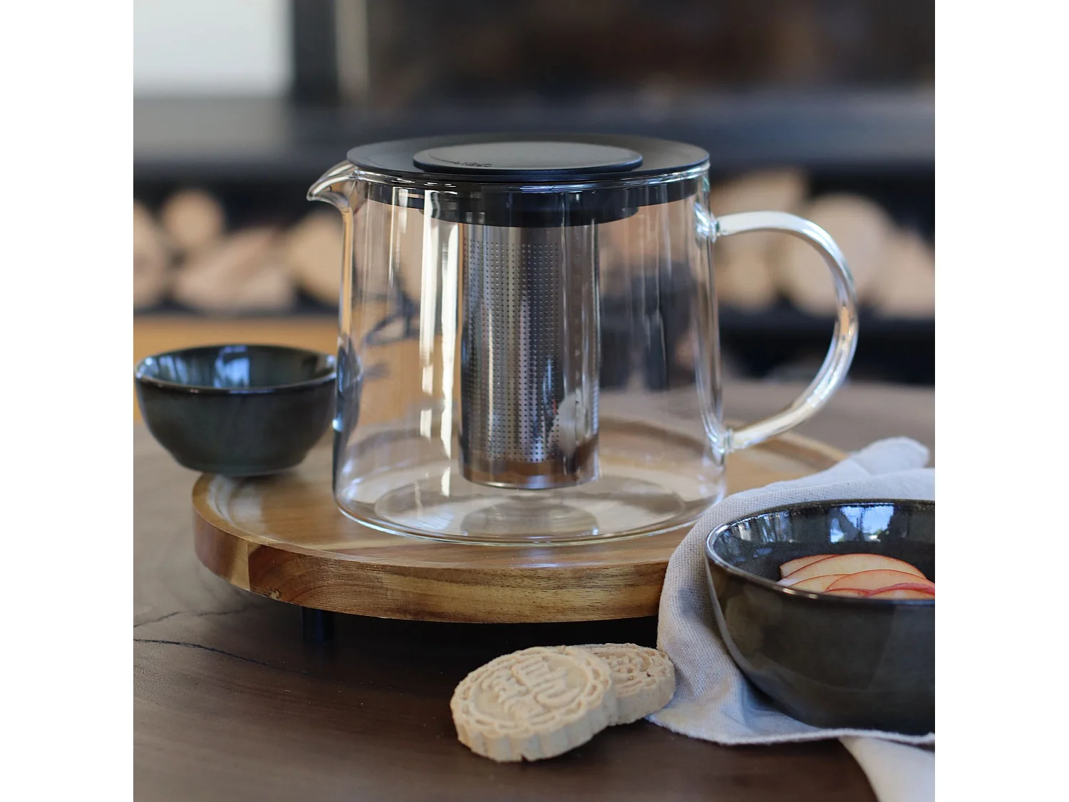 Novastyl - Théière Kamakura 1.5l En Verre Avec Infuseur En Acier Inoxydable