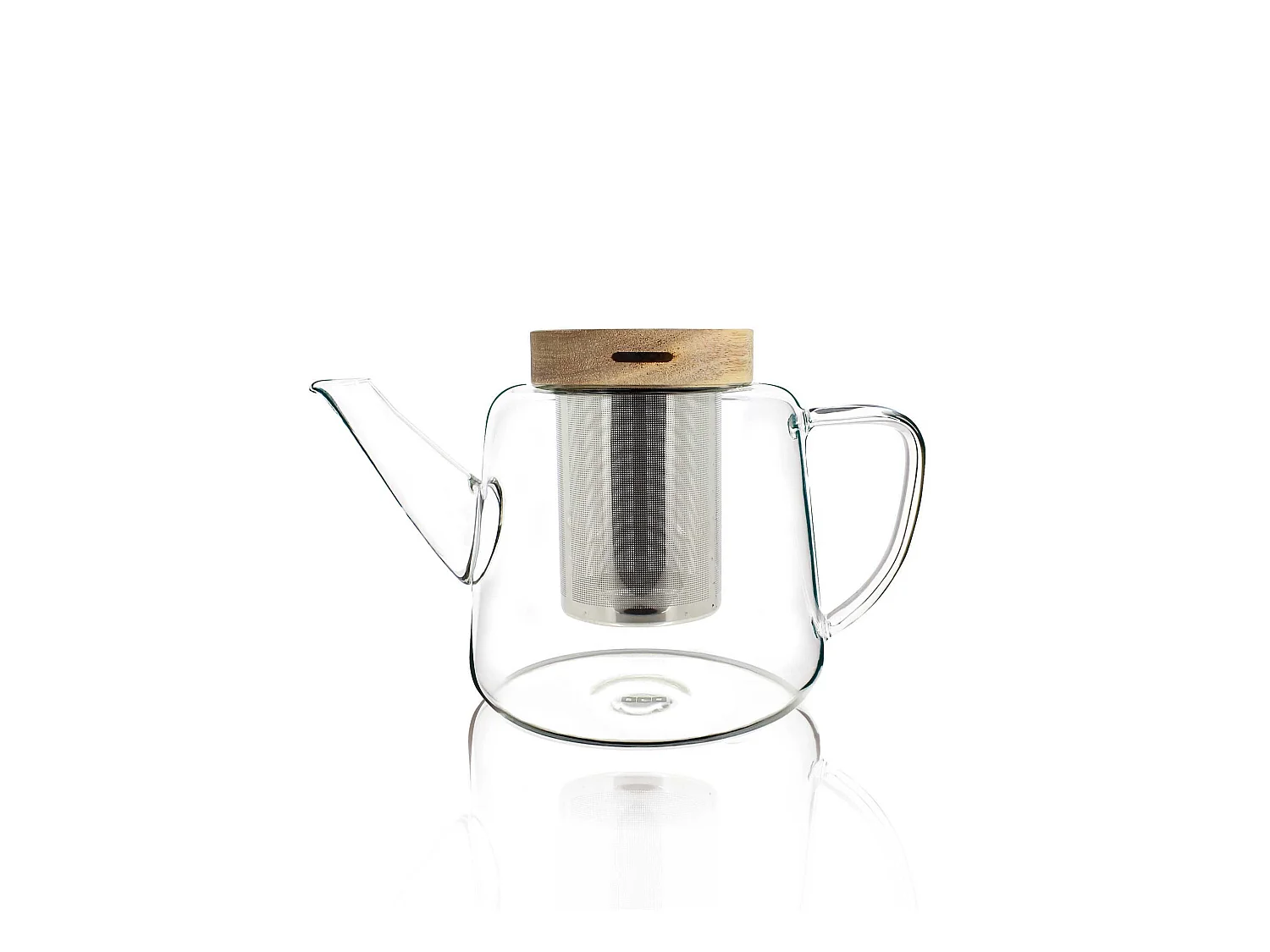 Ogo Living - Theiere Gustave 1000ml En Verre Borosilicate Et Couvercle Bois