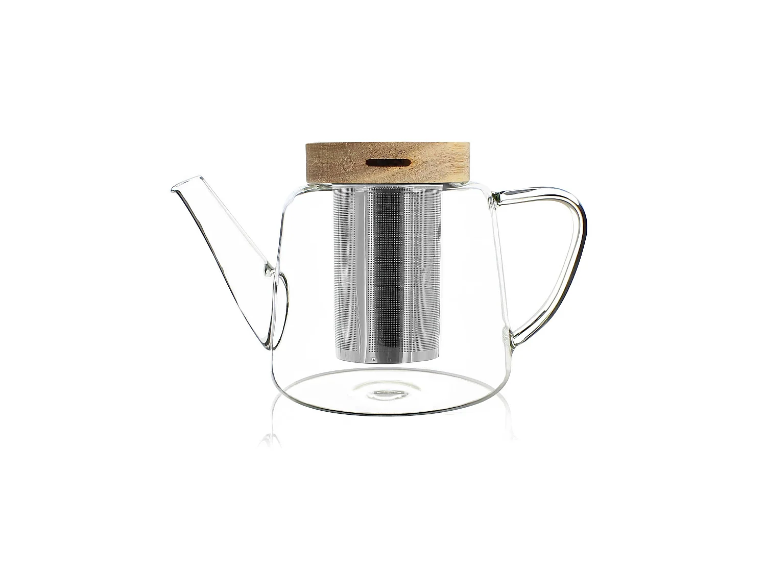 Ogo Living - Theiere Gustave En Verre Borosilicate Et Couvercle Bois 680ml