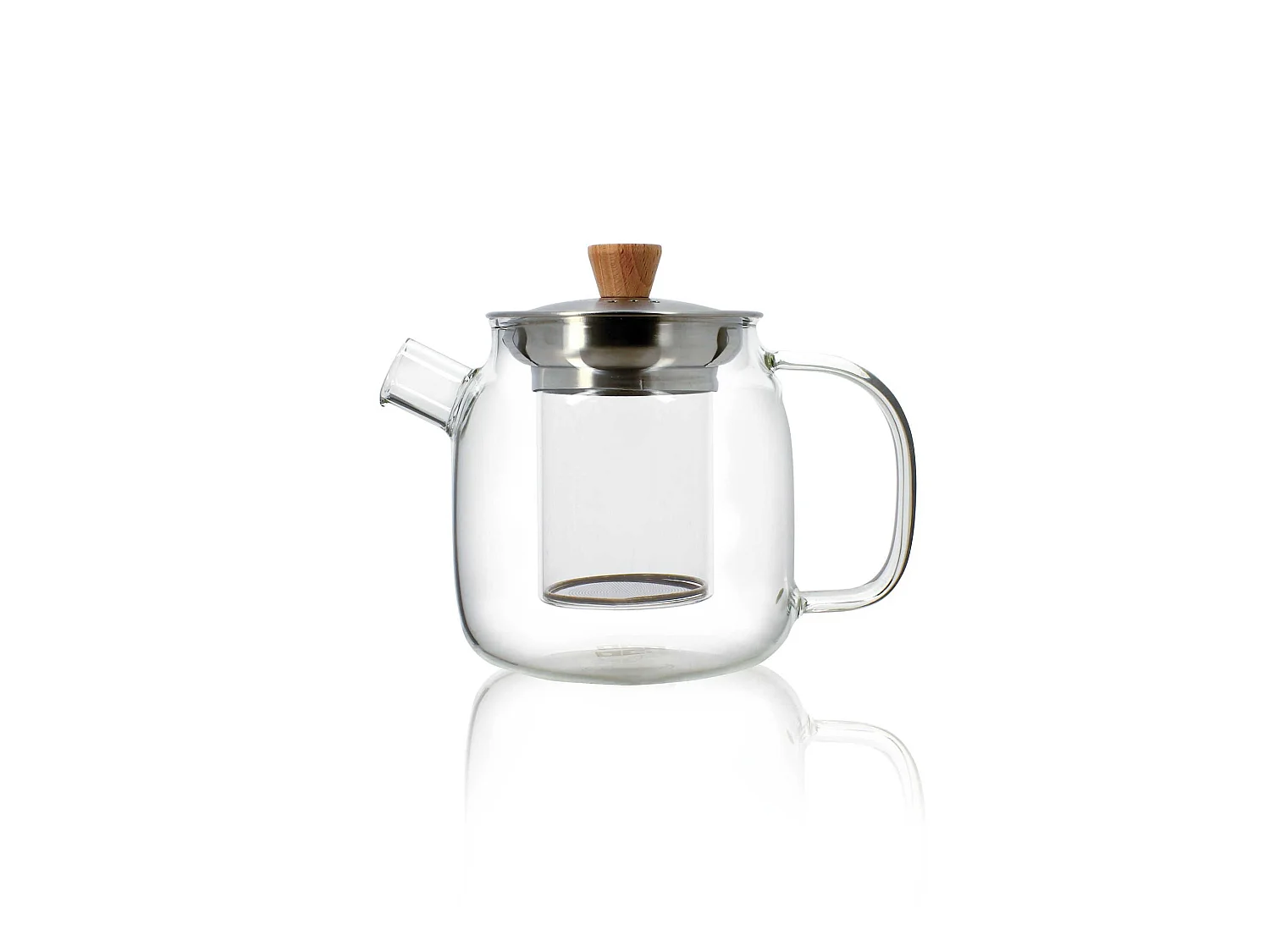 Ogo Living - Theiere Oscar 550ml En Verre Borosilicate Et Inox