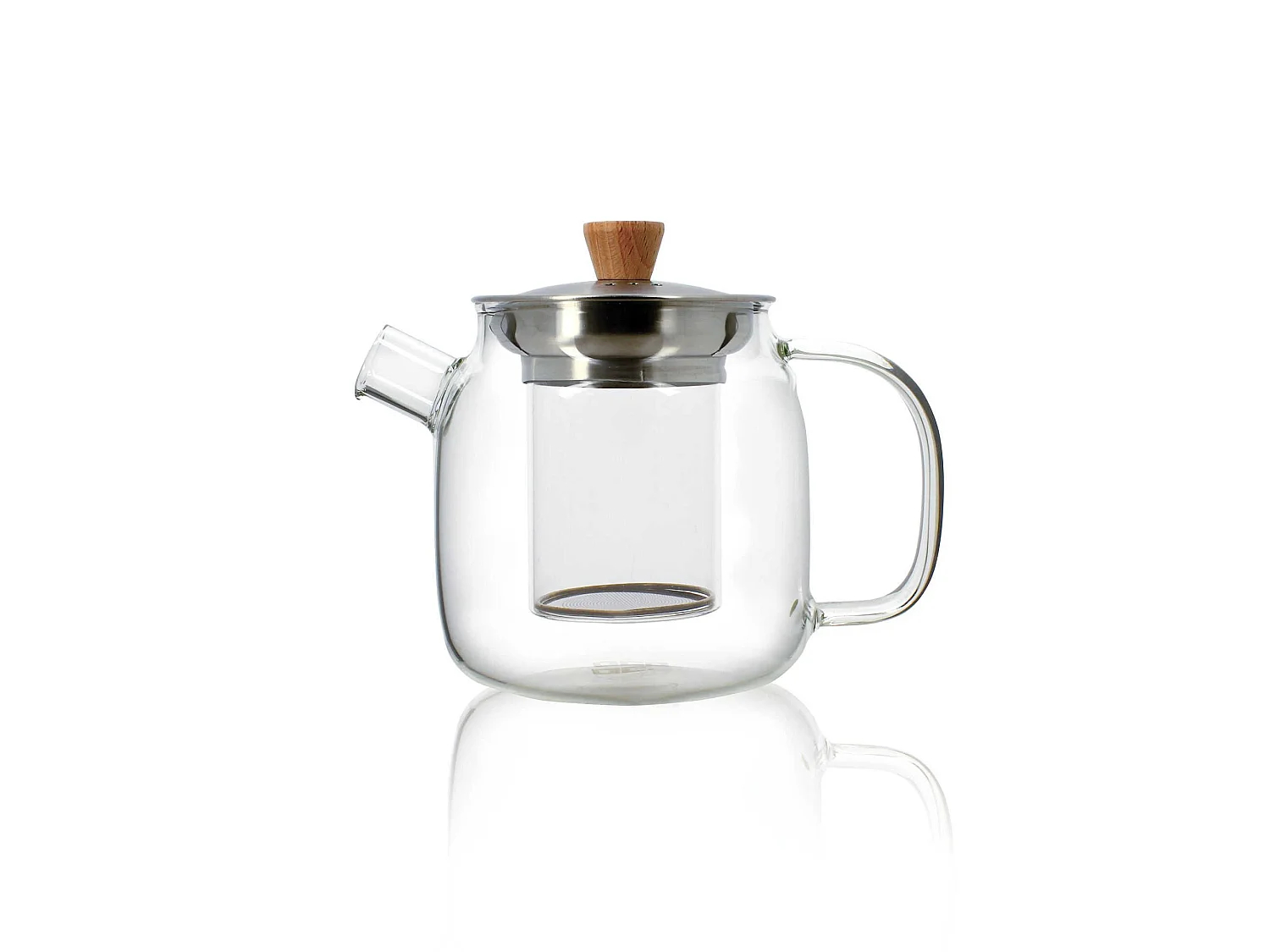 Ogo Living - Theiere Oscar 550ml En Verre Borosilicate Et Inox