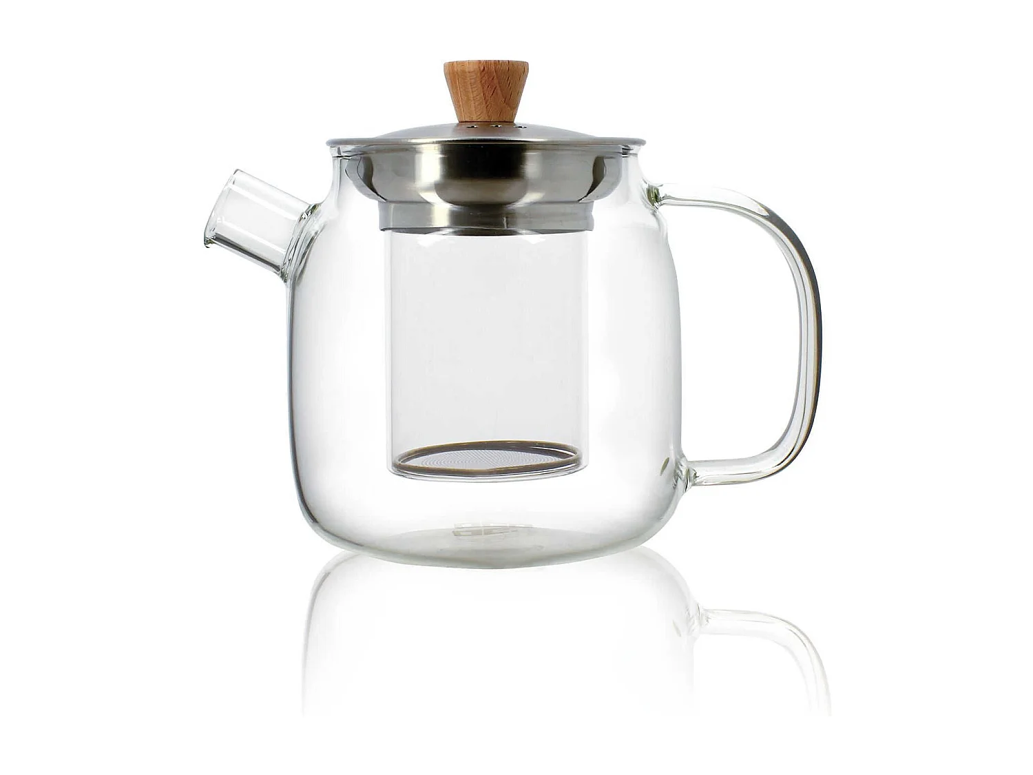 Ogo Living - Theiere Oscar 550ml En Verre Borosilicate Et Inox