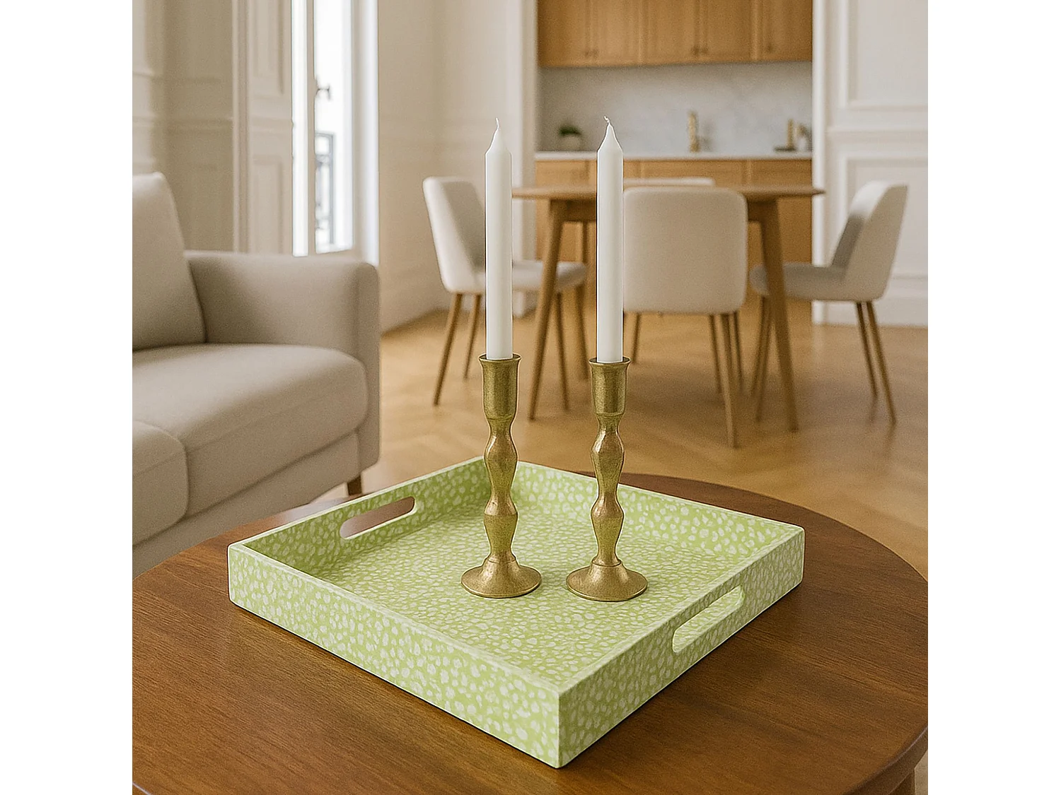 Now's Home - Plateau En Coquilles D' Oeuf Vert 35x35x5cm Tulum
