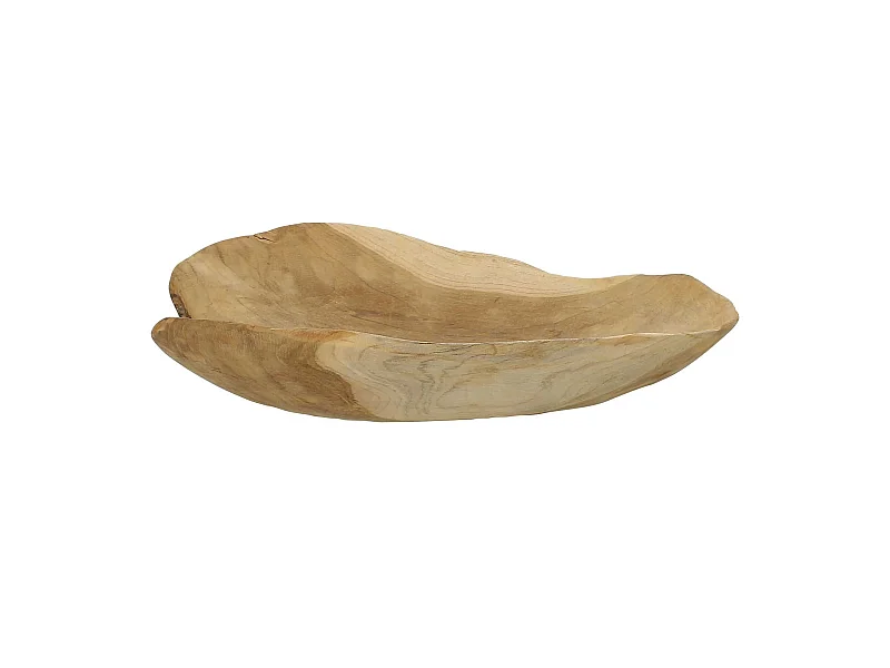 Now's Home - Coupe En Bois De Teck Creuse Diam35xht8 Cm Erosion