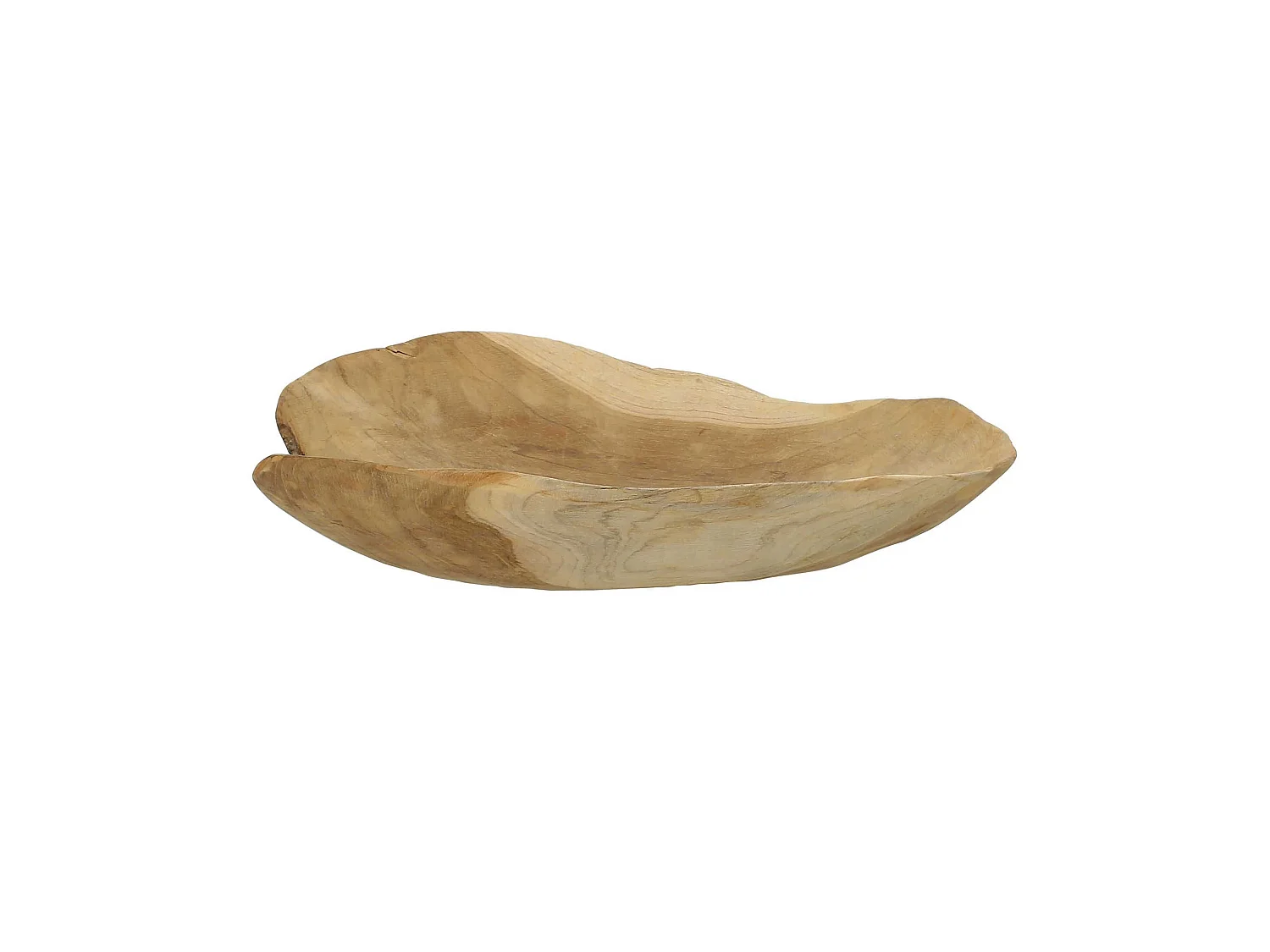 Now's Home - Coupe En Bois De Teck Creuse Diam35xht8 Cm Erosion
