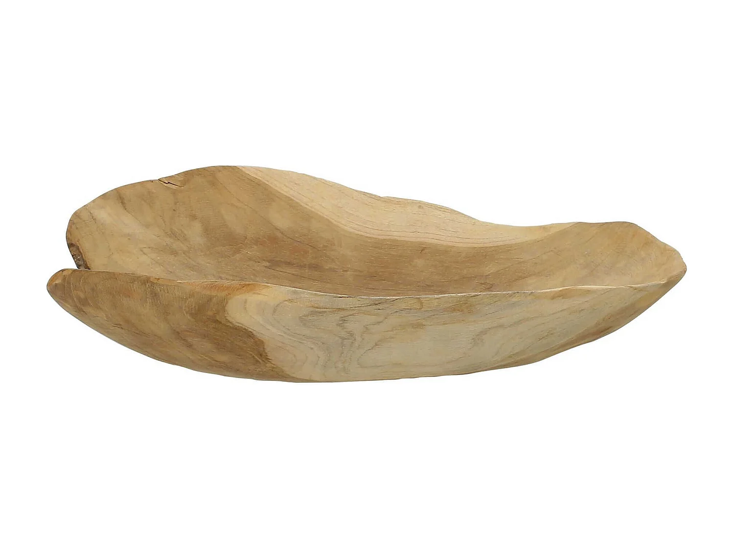 Now's Home - Coupe En Bois De Teck Creuse Diam35xht8 Cm Erosion