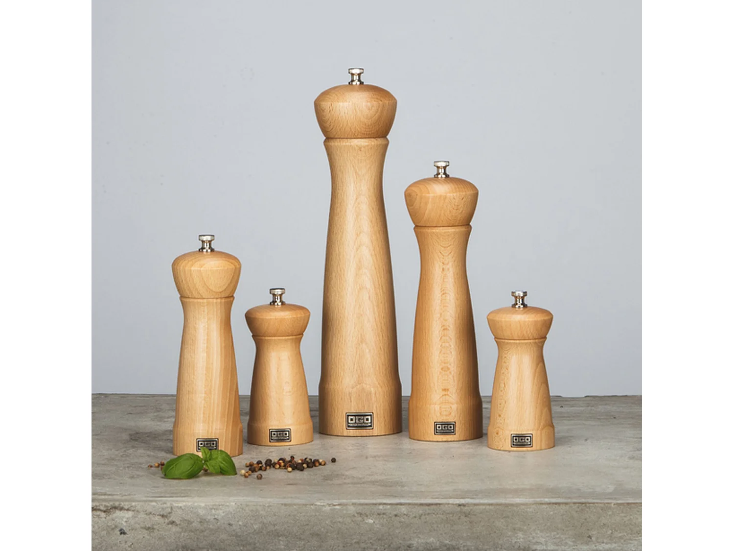 Ogo Living - Moulin A Sel Leo En Bois Clair 31 Cm