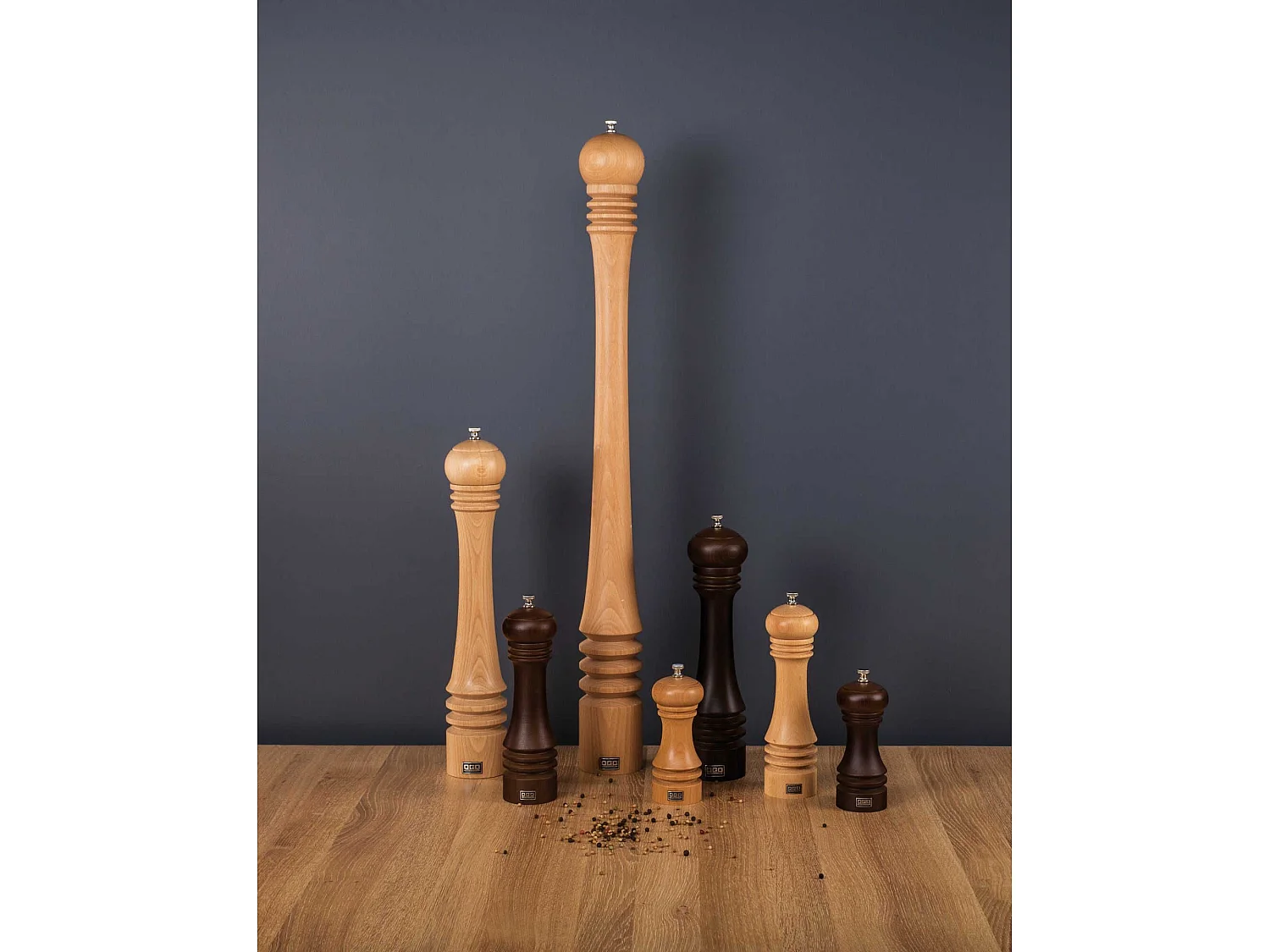 Ogo Living - Moulin A Sel Professionnel 15cm En Bois De Hetre Naturel