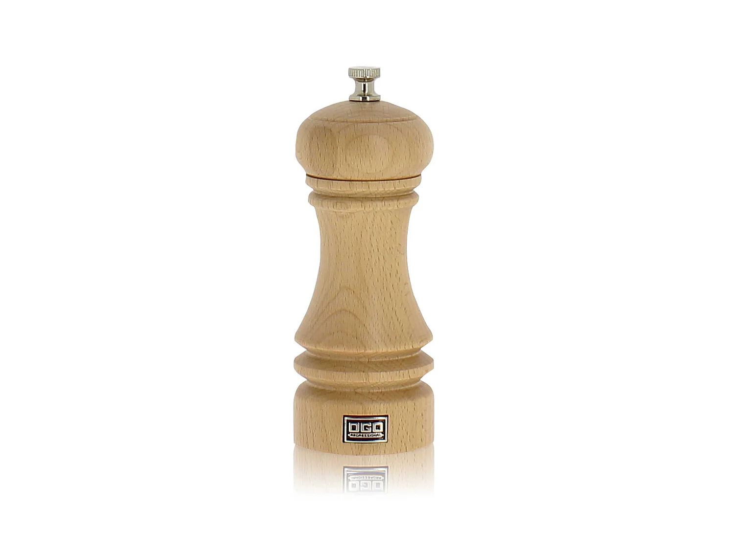 Ogo Living - Moulin A Sel Professionnel 15cm En Bois De Hetre Naturel