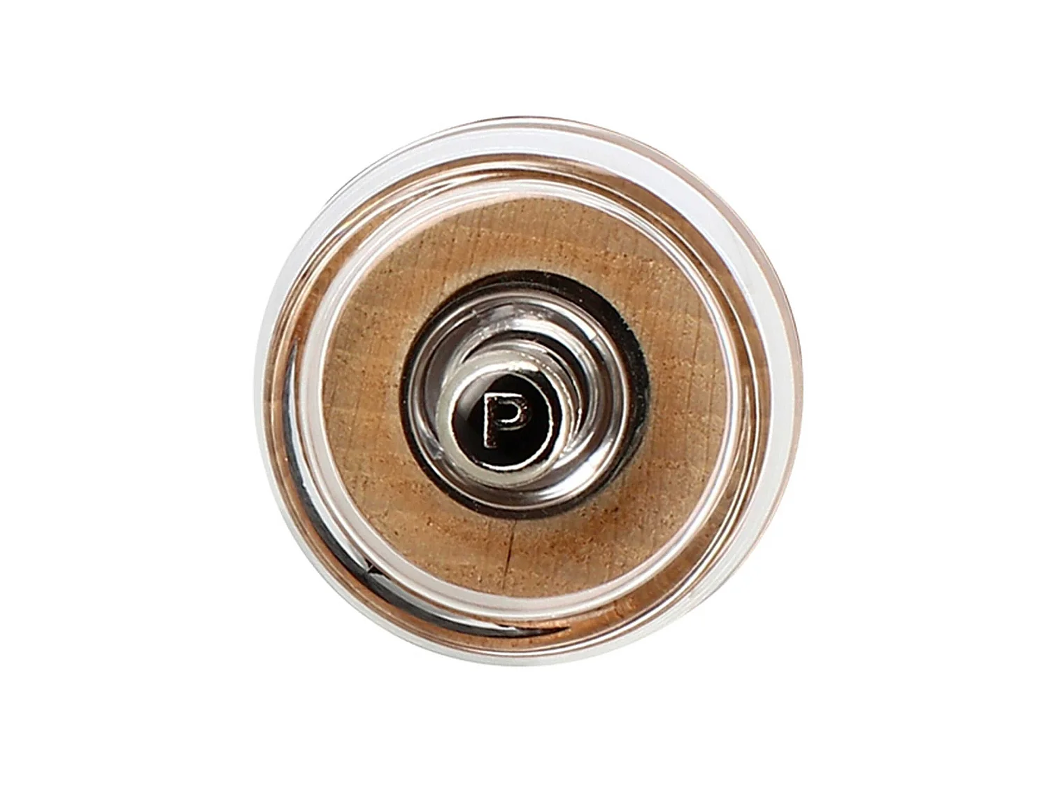 Ogo Living - Moulin A Poivre 8.5cm En Bois De Hetre Effet Cuir Noir