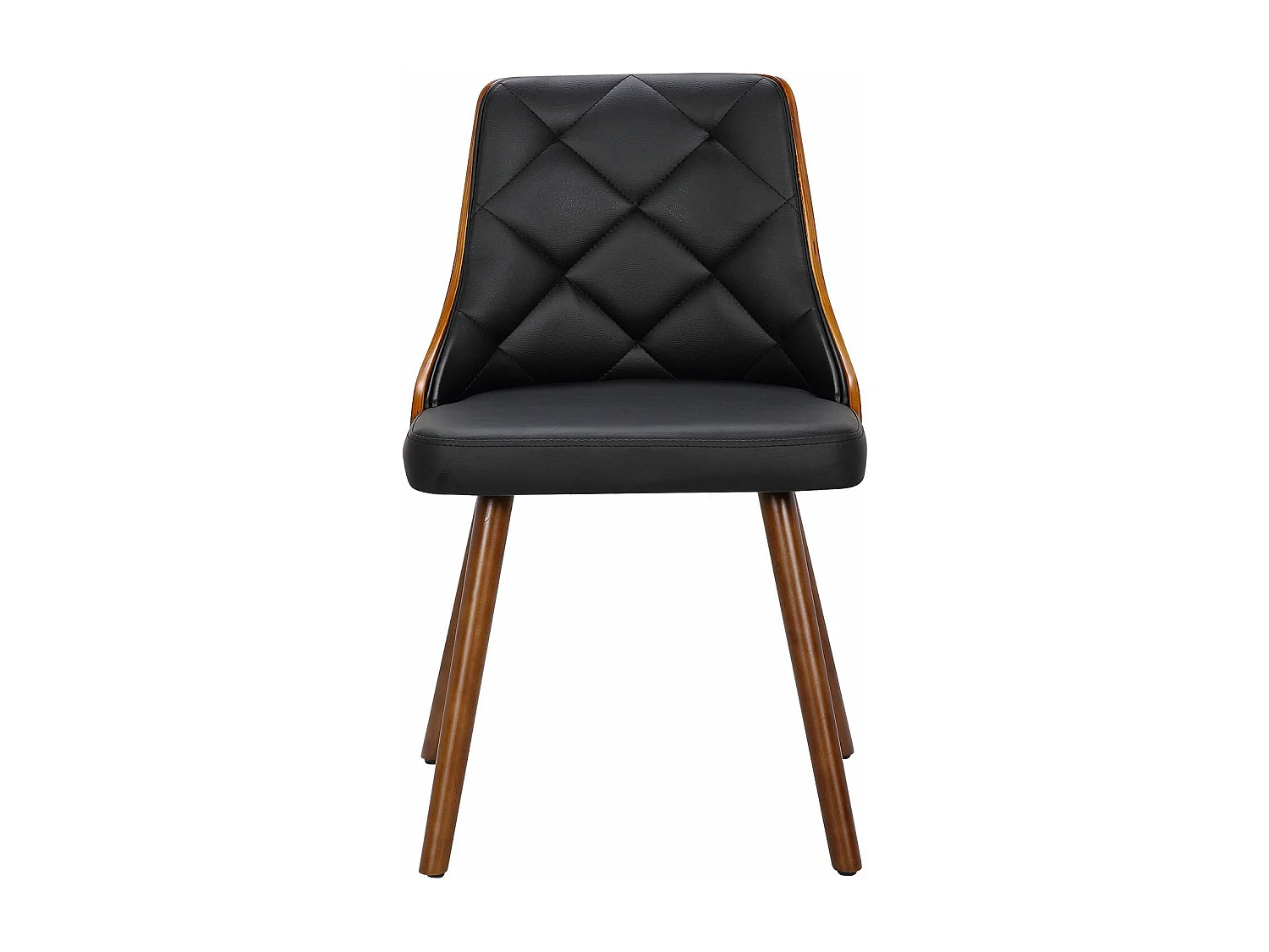 Lot de 4 chaises scandinaves Lalix Bois Noisette et Noir