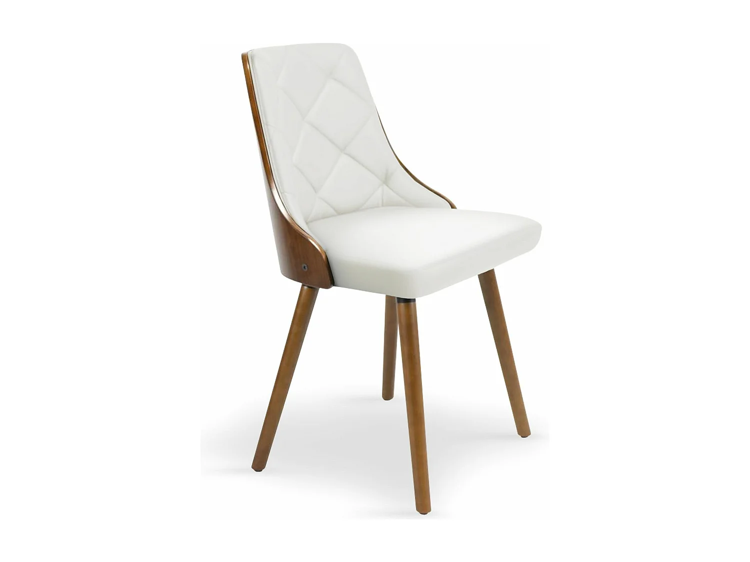 Lot de 4 chaises scandinaves Lalix Bois Noisette et Blanc