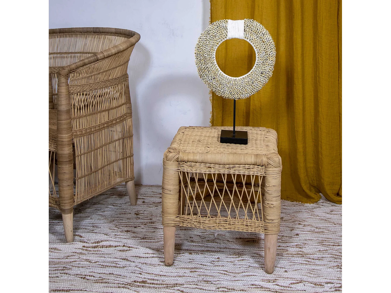 Now's Home - Bout De Canape En Rotin