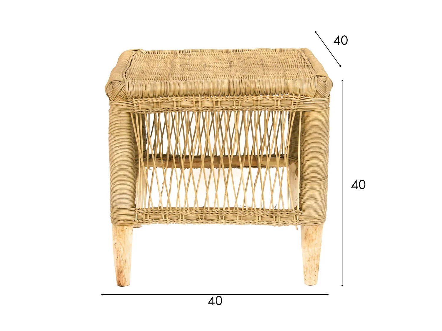 Now's Home - Bout De Canape En Rotin