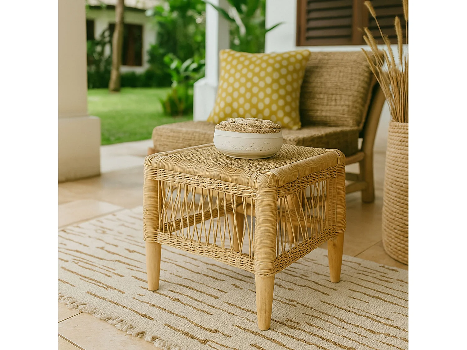 Now's Home - Bout De Canapé En Rotin