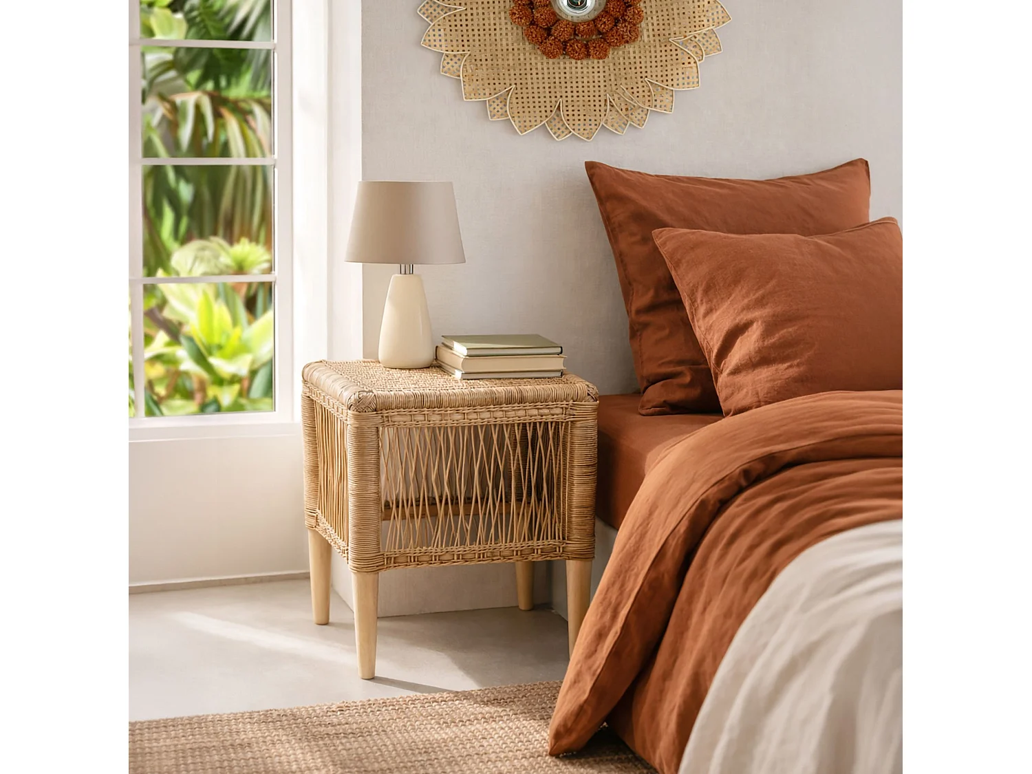 Now's Home - Bout De Canapé En Rotin