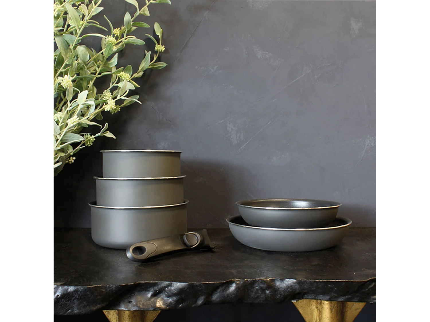 Menastyl - Poele Amovible Iris En Aluminium Et Induction 24 Cm