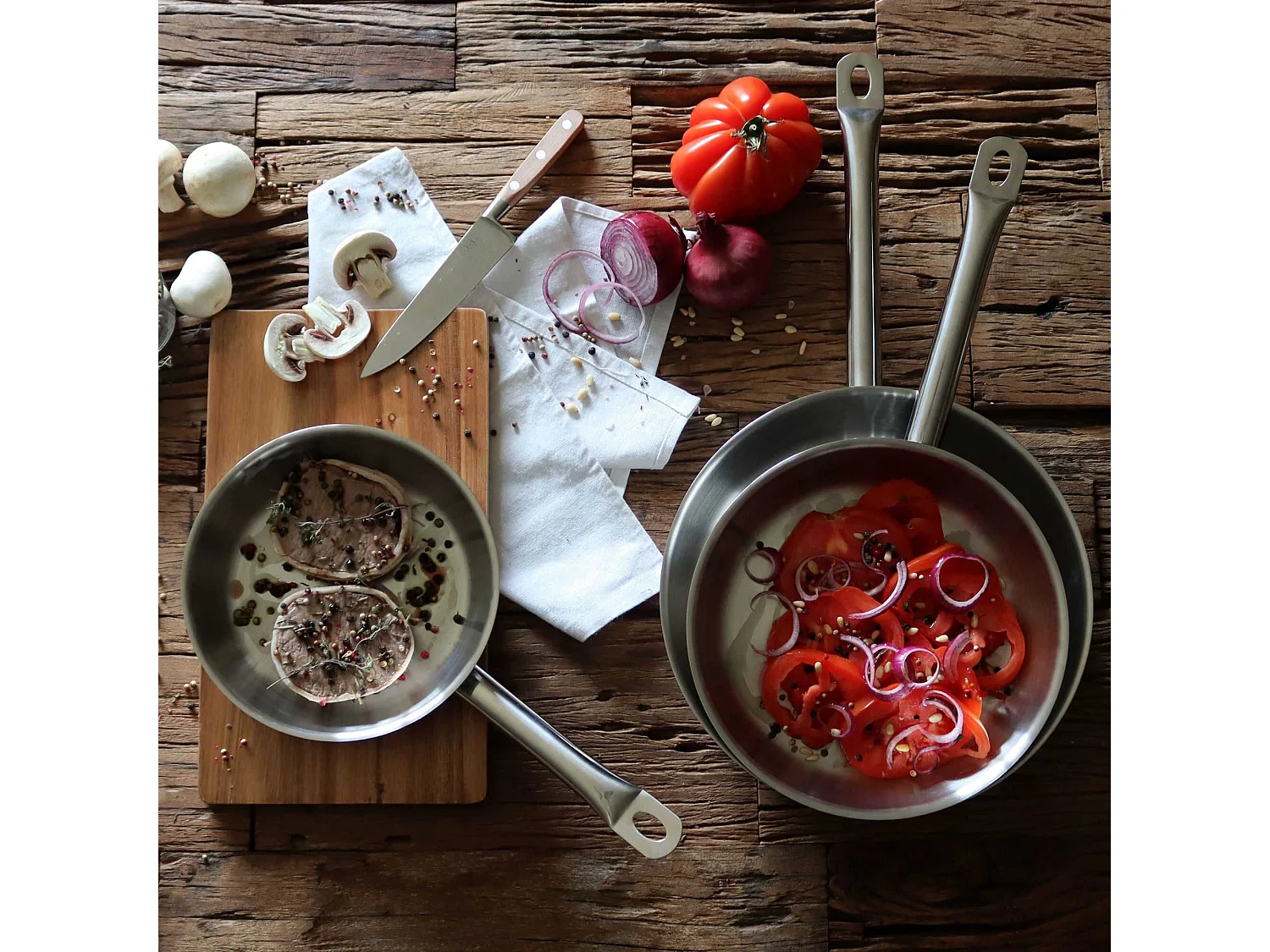 Menastyl - Poele Professionnel 28cm En Acier Inoxydable