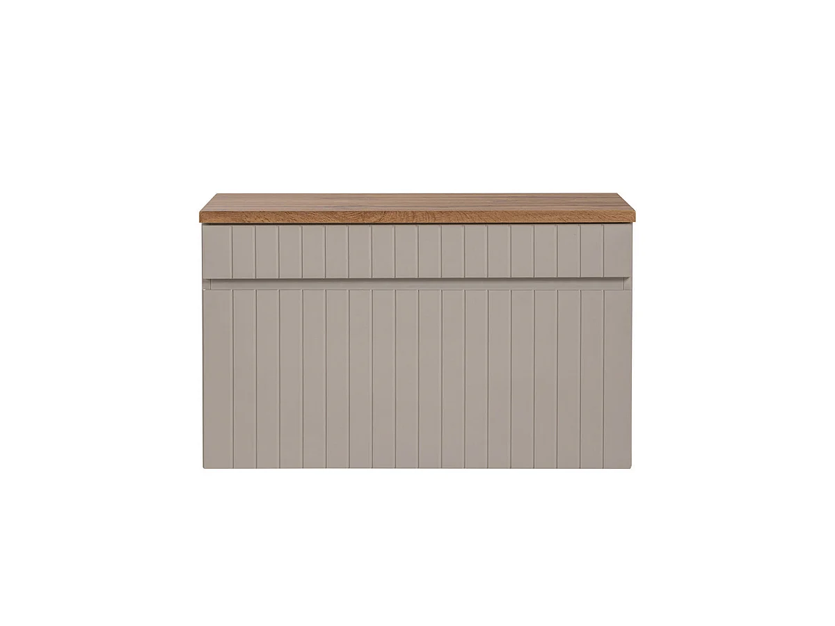 Waschtischunterschrank 80cm Waschtisch Zelie Kaschmir und Holz