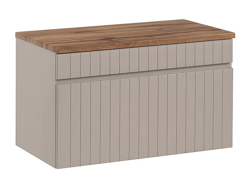 Mueble bajo lavabo 80 cm encimera Zelie cachemira y madera