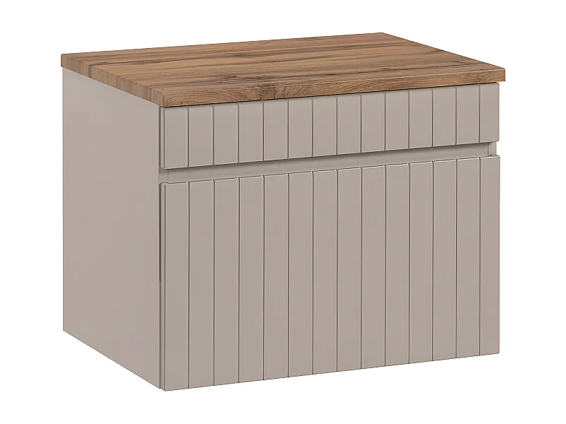 Mueble bajo lavabo 60 cm encimera Zelie Cachemira y Madera