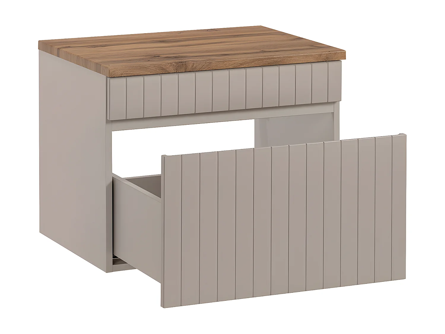 Meuble sous-vasque 60cm plan de toilette Zelie Cachemire et Bois