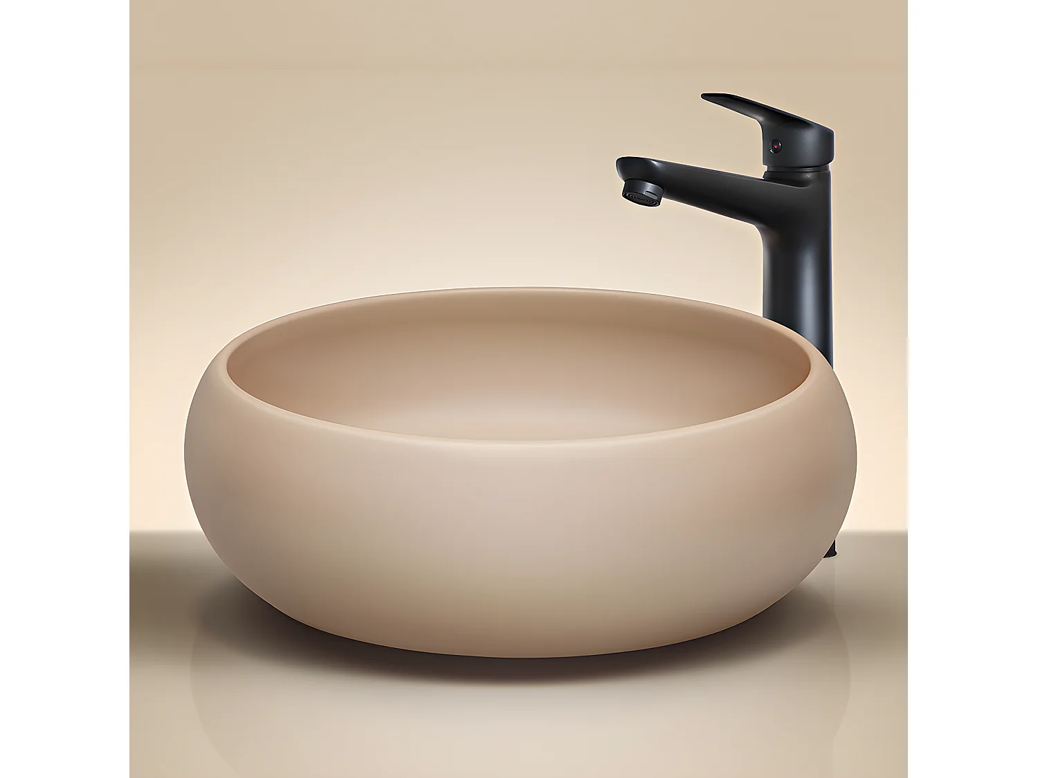 Meuble double vasque 140cm 2 niches Zelie Cachemire et Bois