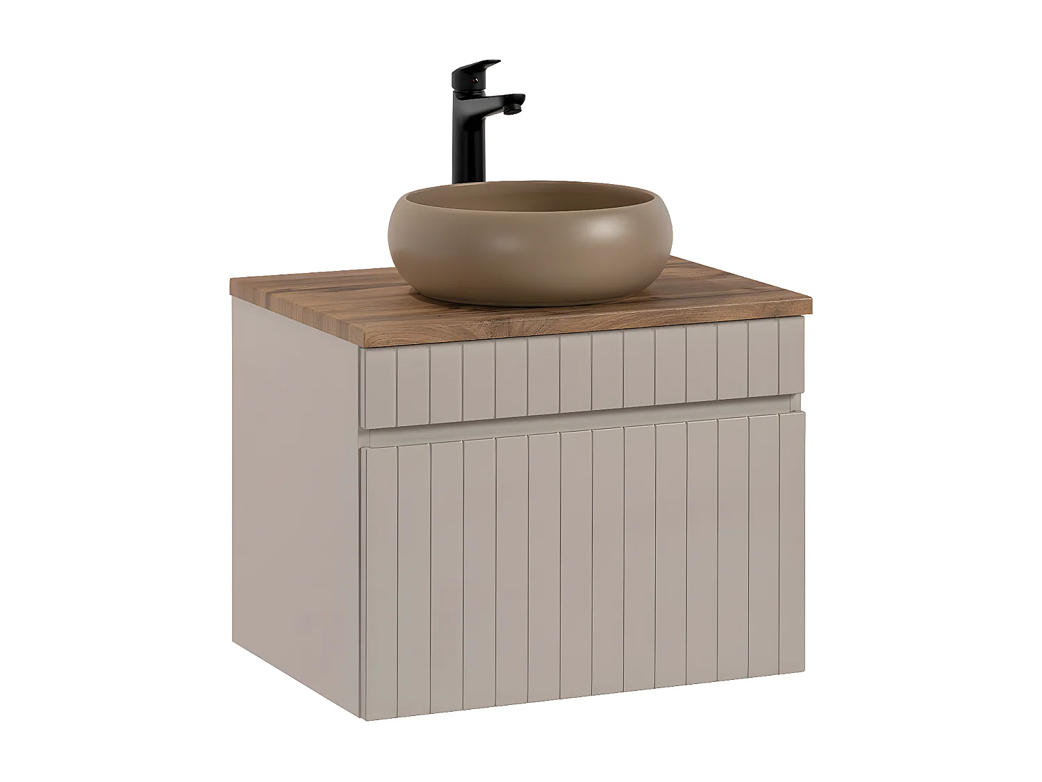 Set di mobili da bagno con lavabo Zelie cachemire 60cm
