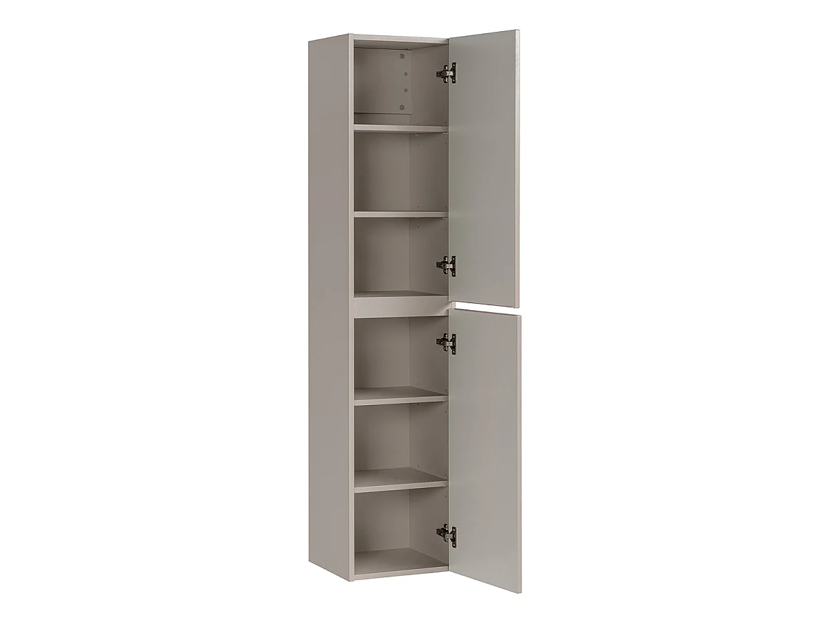 Double basin unit 140cm 2 niches and Zelie Cashmere and Wood column set