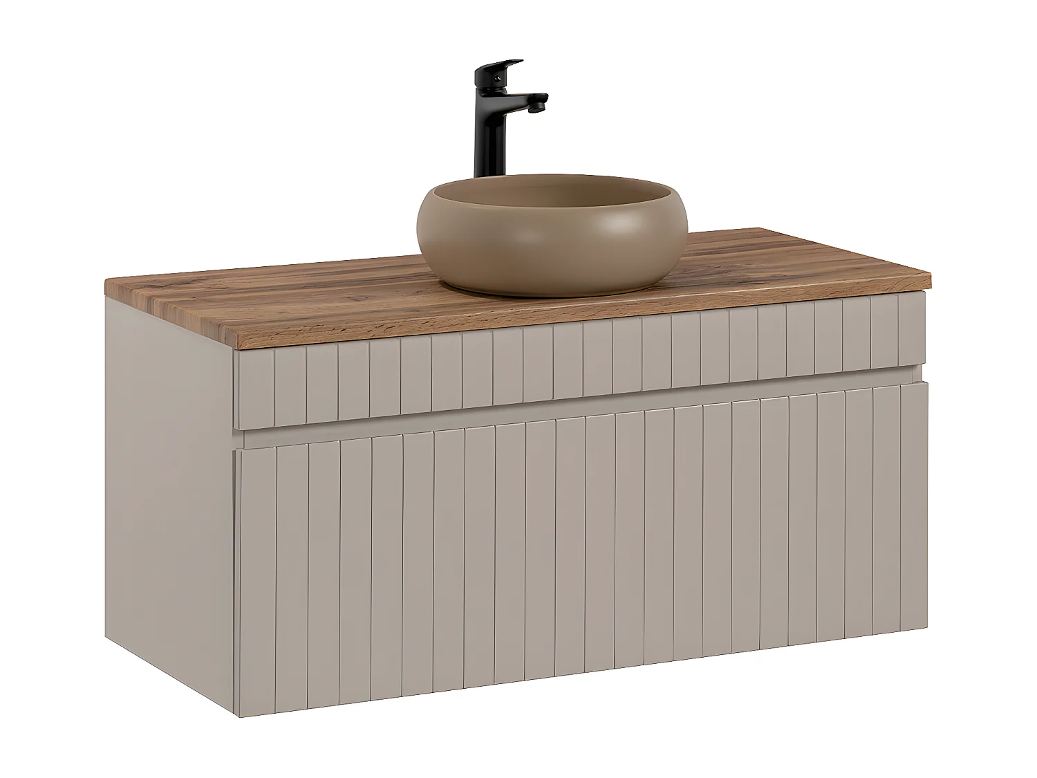 Mobile bagno con lavabo Zelie cachemire 100cm