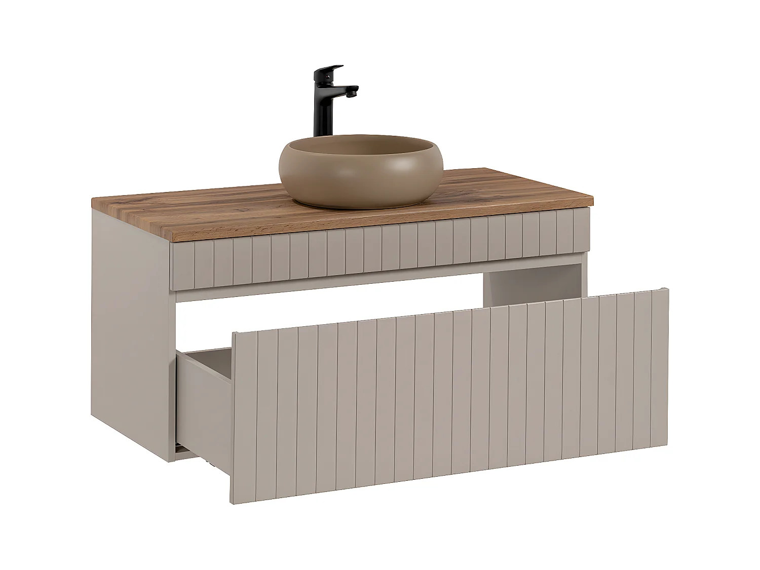 Mobile bagno con lavabo Zelie cachemire 100cm