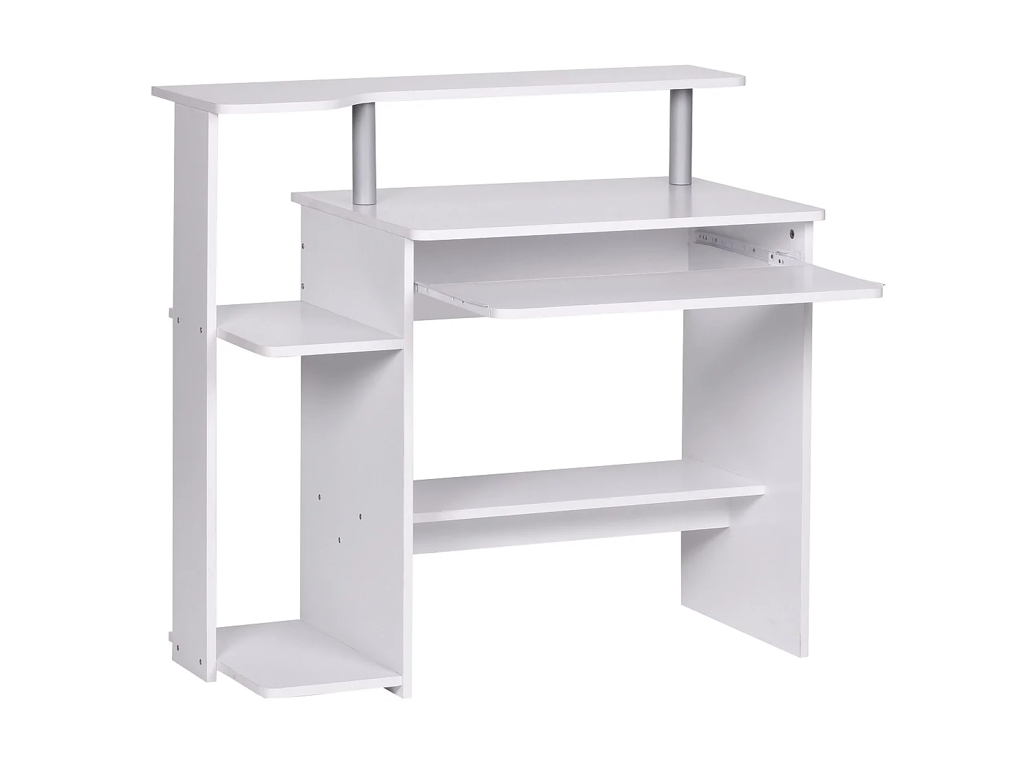 Scrivania Ufficio 94 x 90,5 x 48,5 cm Legno con Scaffali PC Cameretta