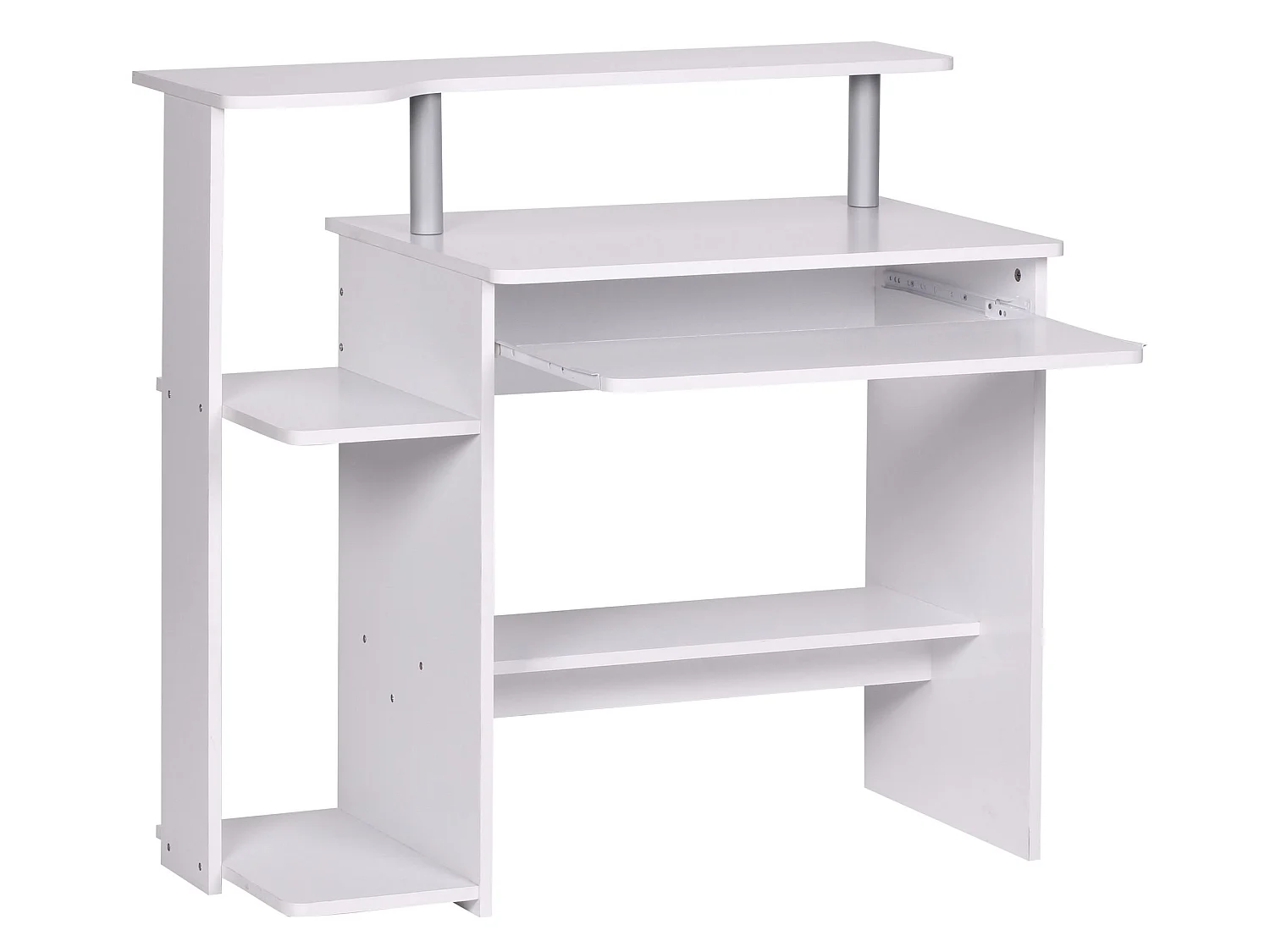 Scrivania Ufficio 94 x 90,5 x 48,5 cm Legno con Scaffali PC Cameretta