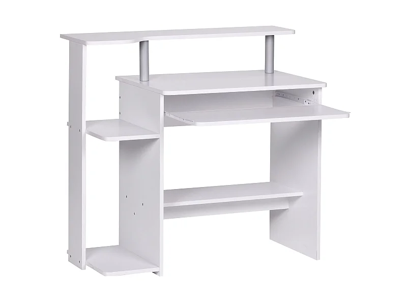 Computertisch 94x90,5x48,5 cm Schreibtisch Modern mit Tastaturauszug