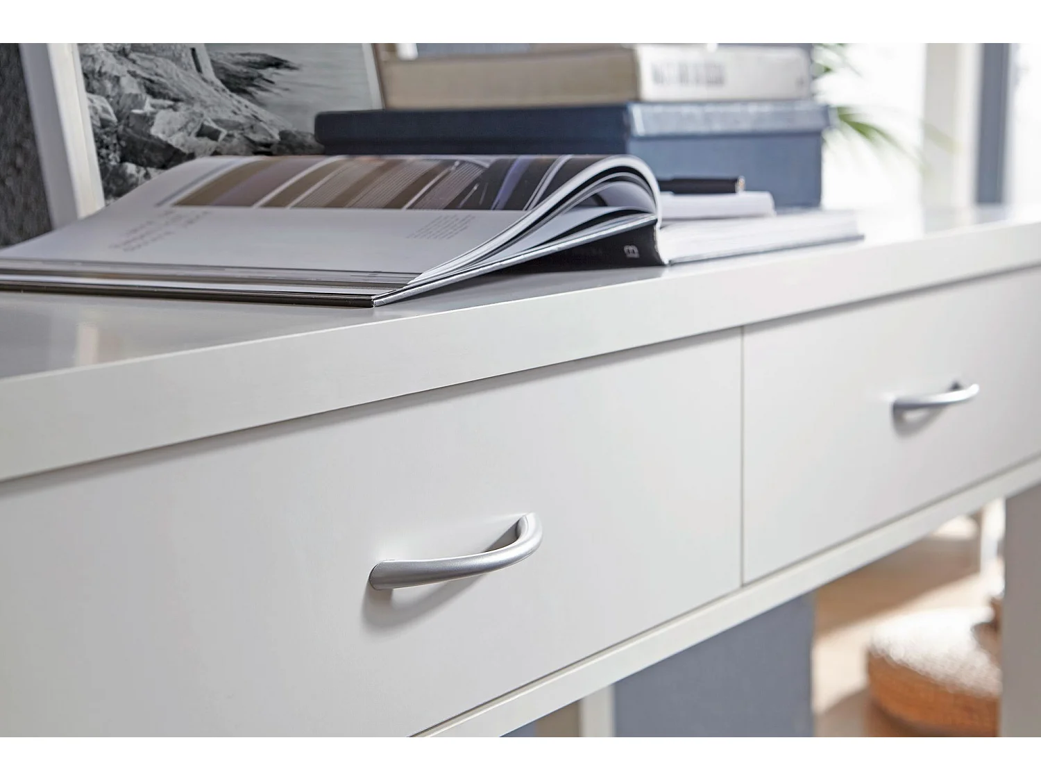 Table de bureau 120x77x50cm Table PC Table d'ordinateur avec tiroirs