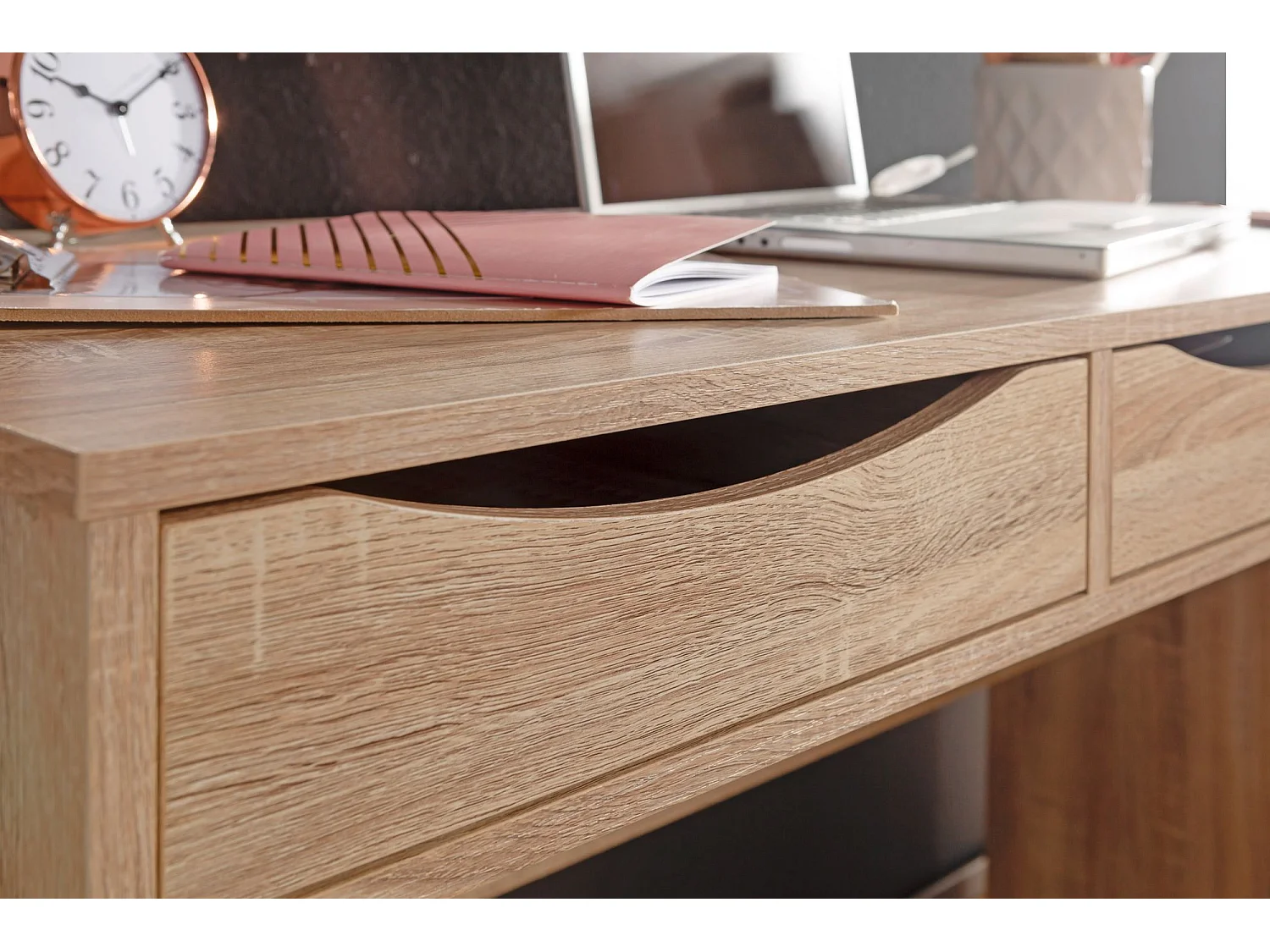 Scrivania Sonoma Piccola con Cassetti Tavolo da Ufficio 120x55x75 cm