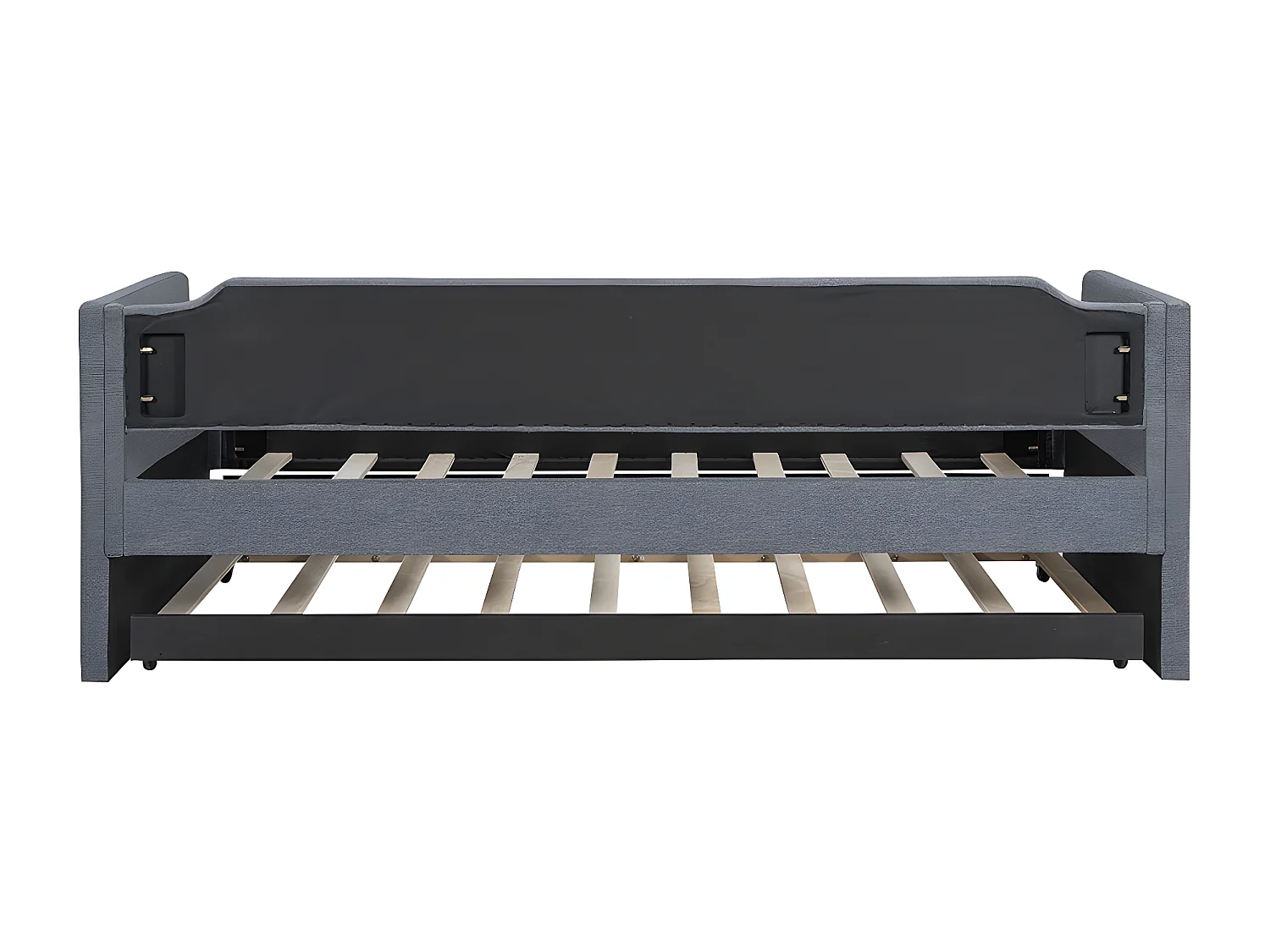 Lit adulte 90 x 200cm Lit de jour simple rembourré - Gris - Sweiko