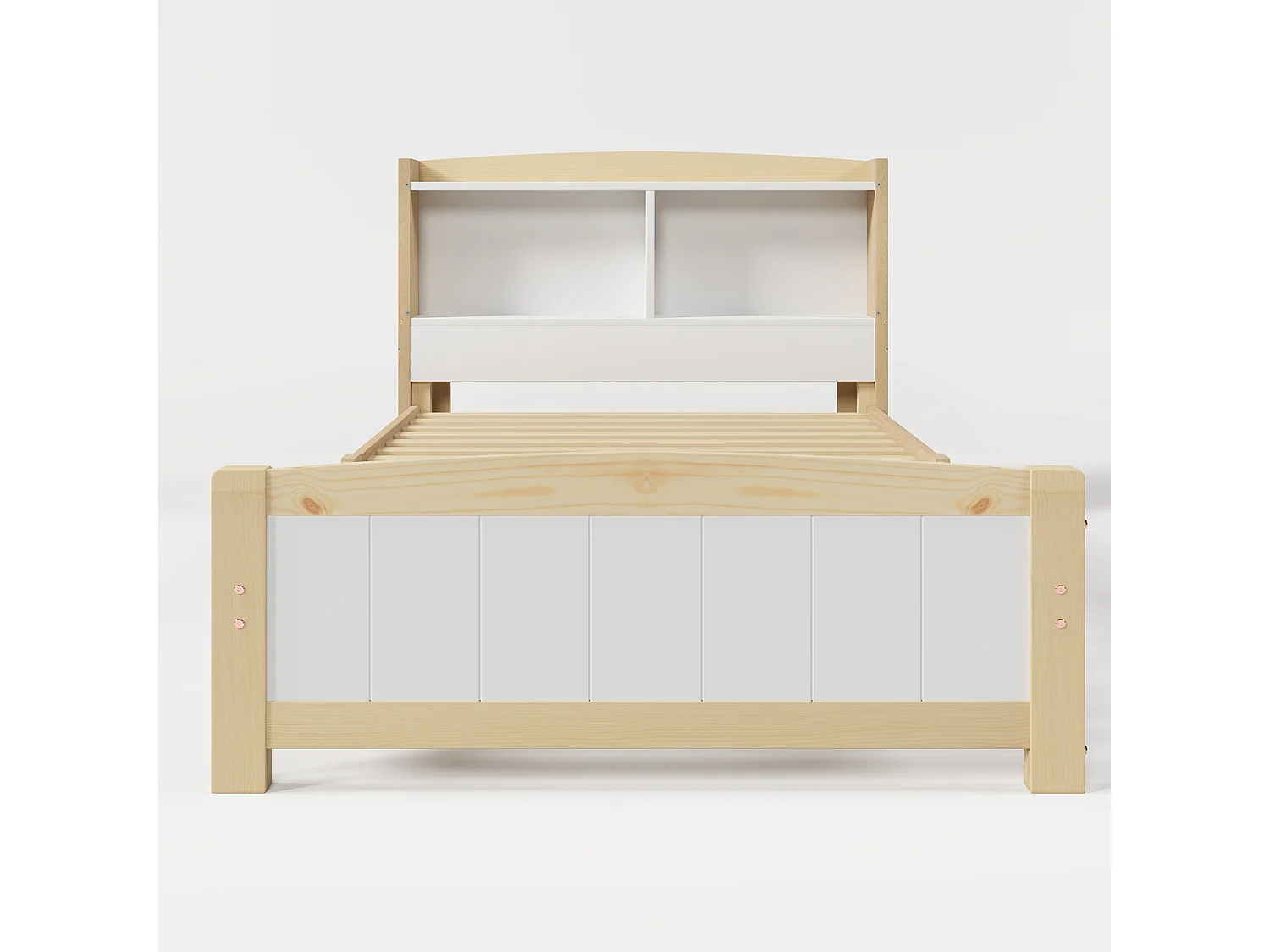 Lit adulte - avec espace de rangement Lit - 90 x 200 cm - blanc - Sweiko