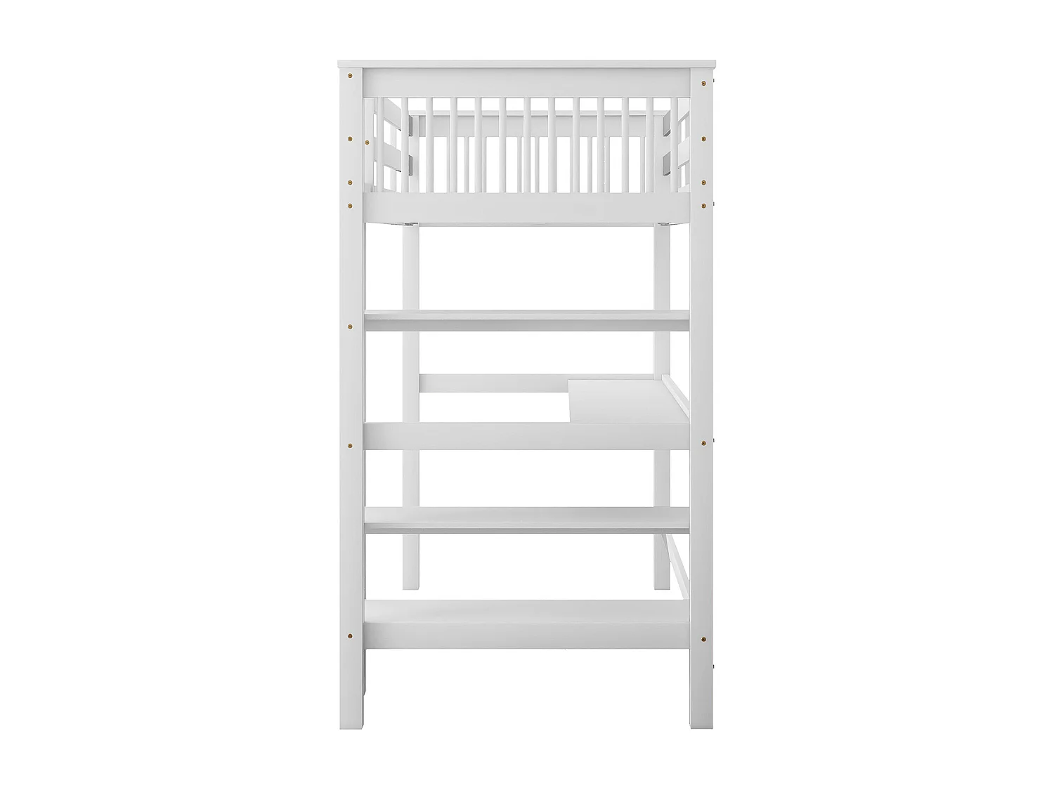 Lit cabane avec compartiment de rangement - blanc 90 x 200 cm - Sweiko