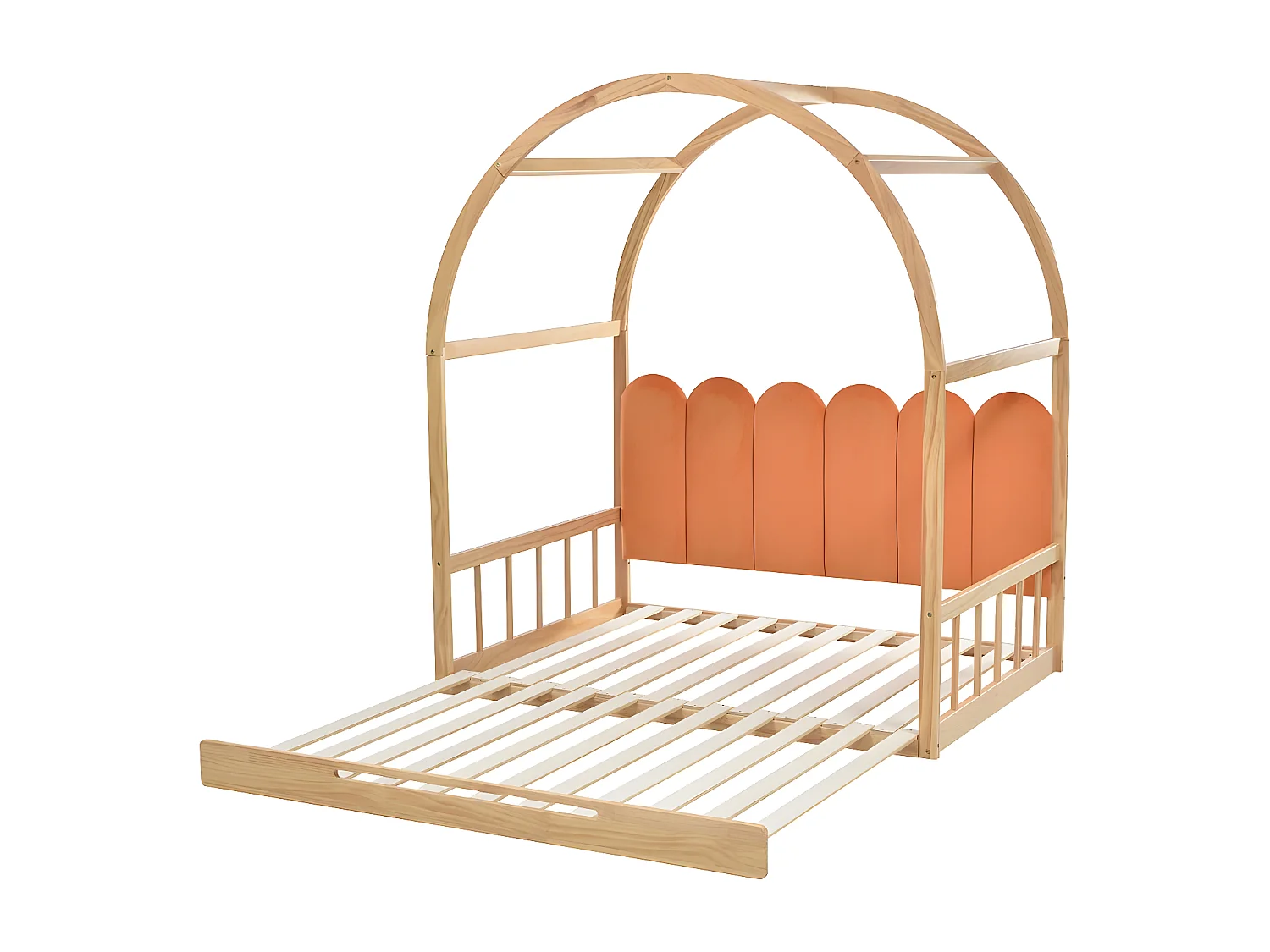 Lit cabane Lit de pavillon voûté extensible, 140x100 cm 140x200 cm - Sweiko