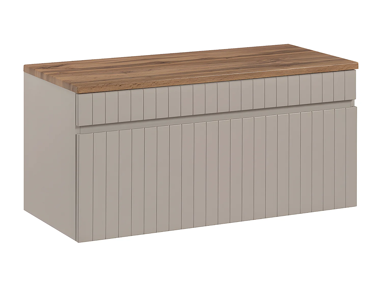 Mueble bajo lavabo 100 cm encimera Zelie cachemira y madera