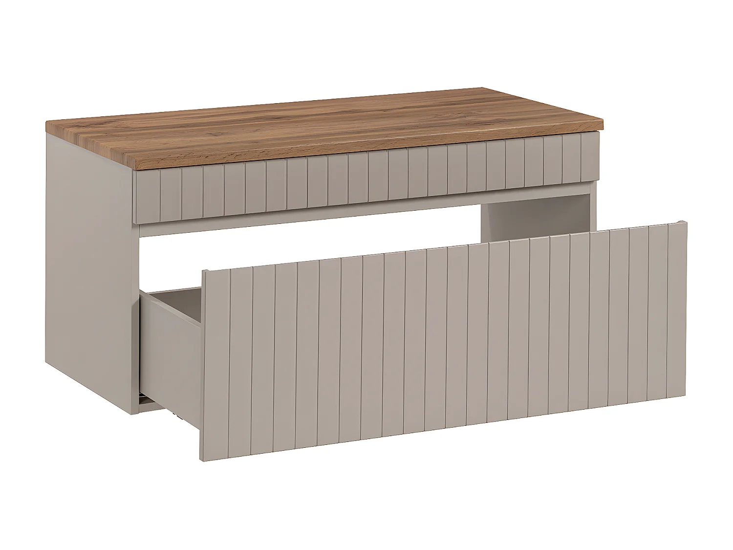 Mueble bajo lavabo 100 cm encimera Zelie cachemira y madera