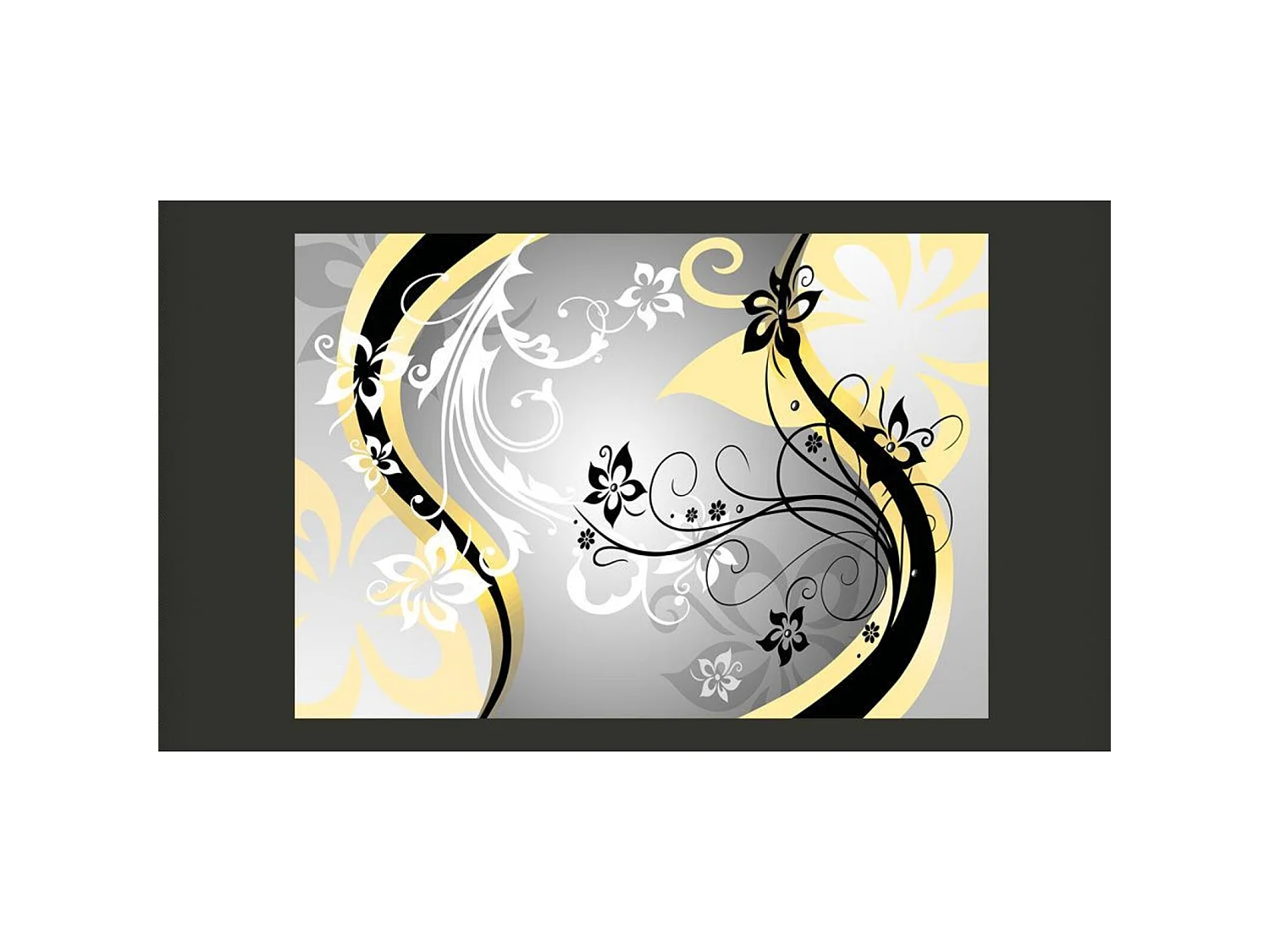 Papier peint art-fleurs jaune - 200 x 140 cm