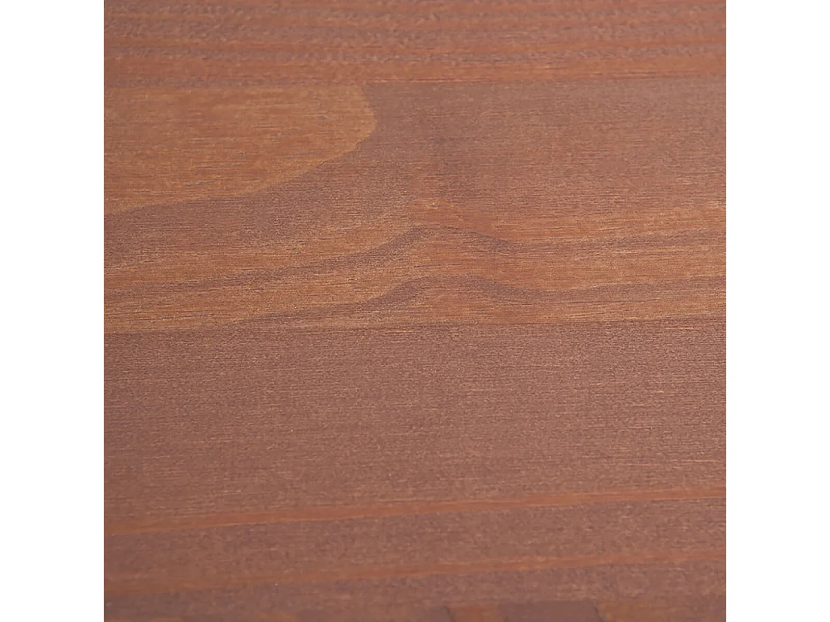 SOCOA - Table Rectangulaire Bois Massif Vernis Sepia et Blanc