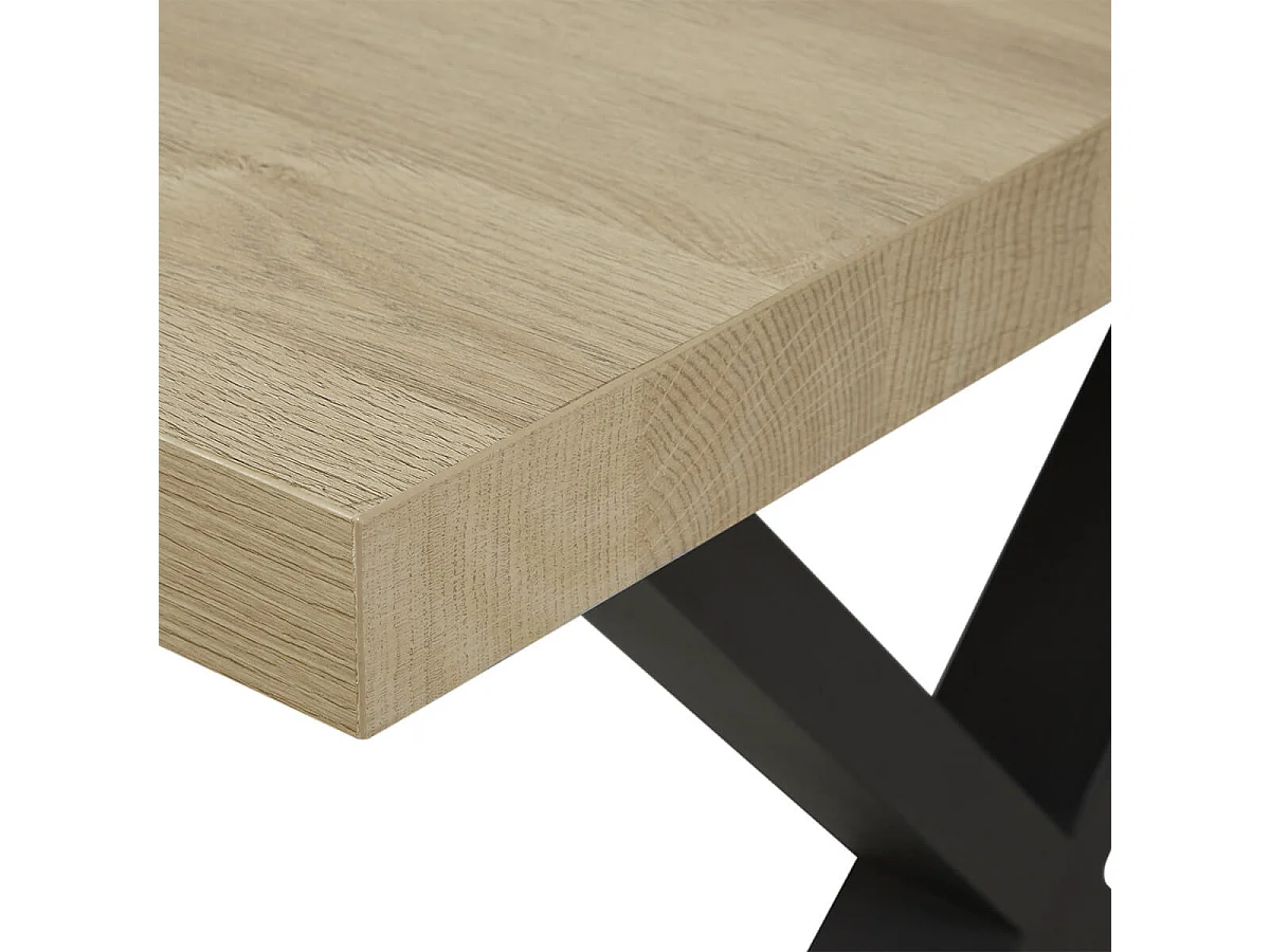 MASSIRE - Table Rectangulaire 200cm Aspect Bois
