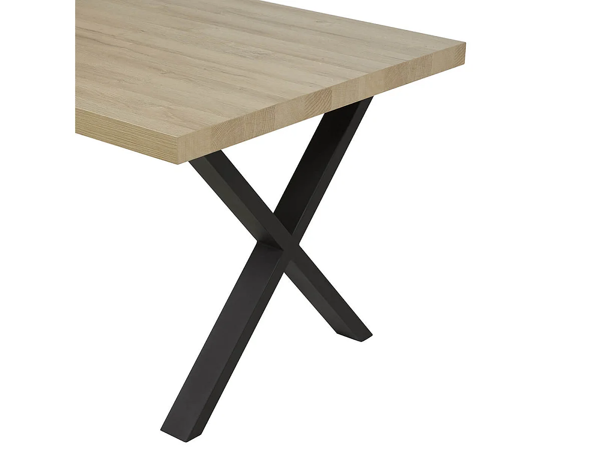 MASSIRE - Table Rectangulaire 200cm Aspect Bois